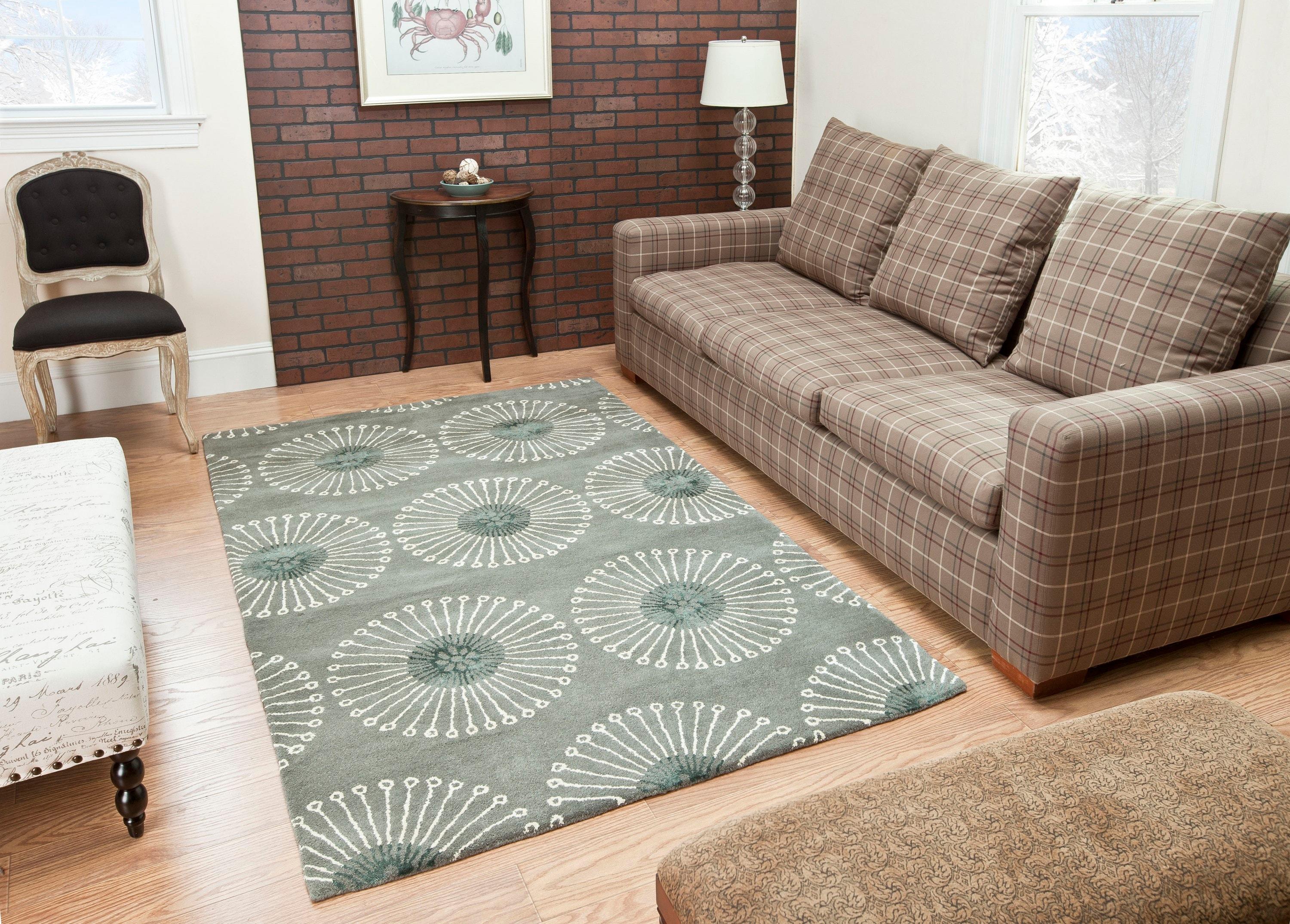 Soho SOH821 Hand Tufted Indoor Accent Rug - Grey/Ivory - 3'6"x5'6" - Safavieh.