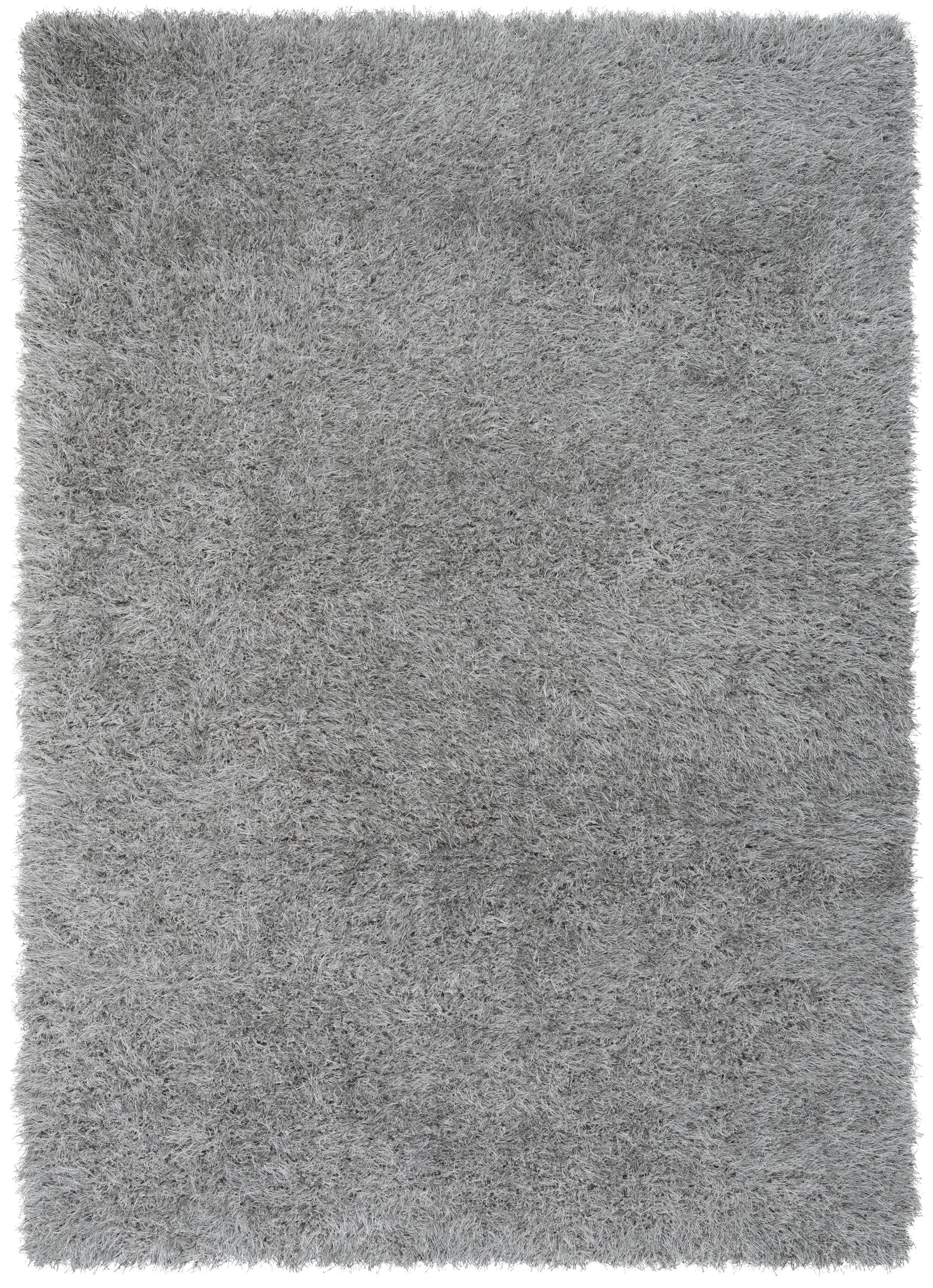 Kuki Chie Glam Solid Ultra-Soft Gray Shag Rug