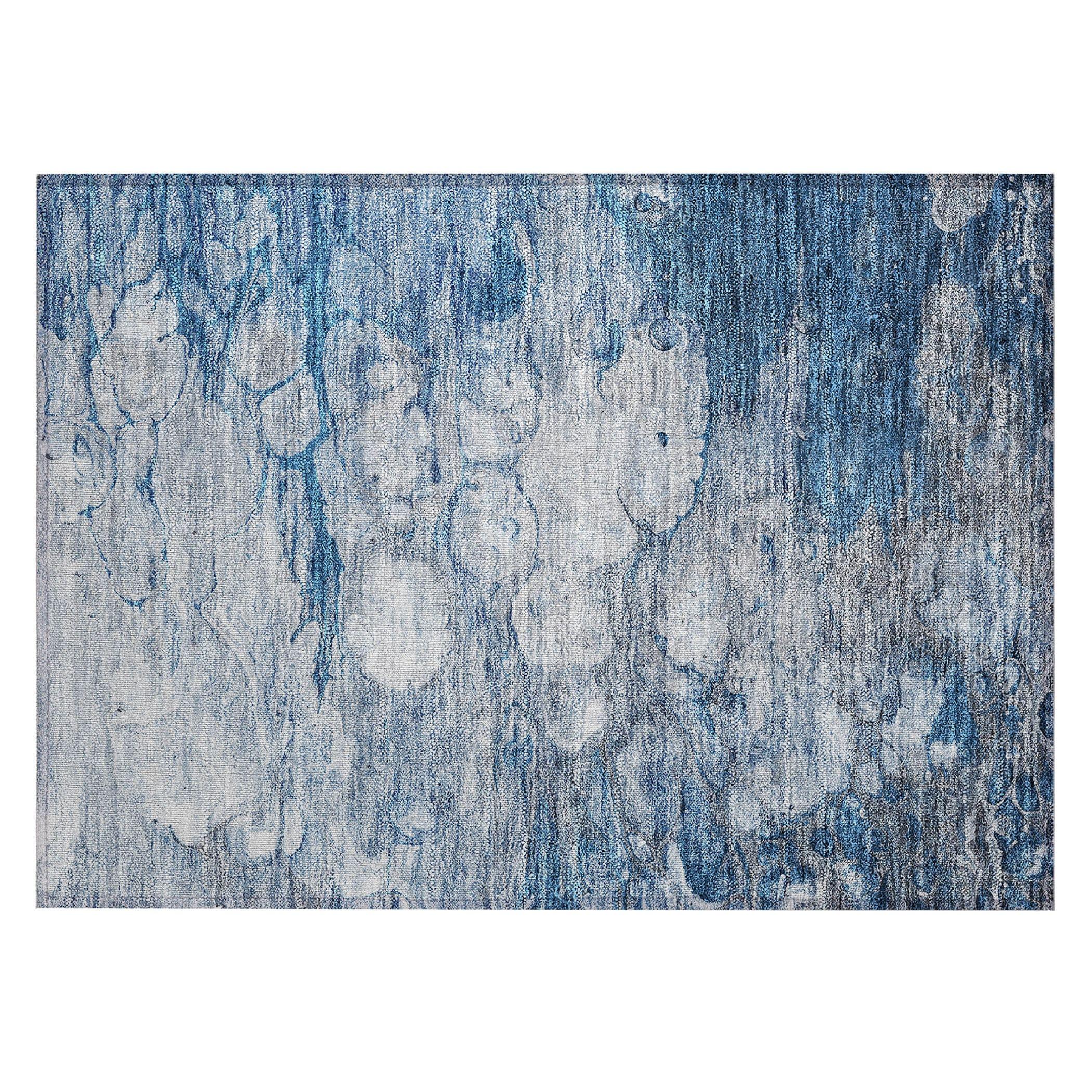 Addison Rugs Machine Washable Indoor/ Outdoor Chantille Modern Abstract Rug Blue - 1'8" x 2'6"