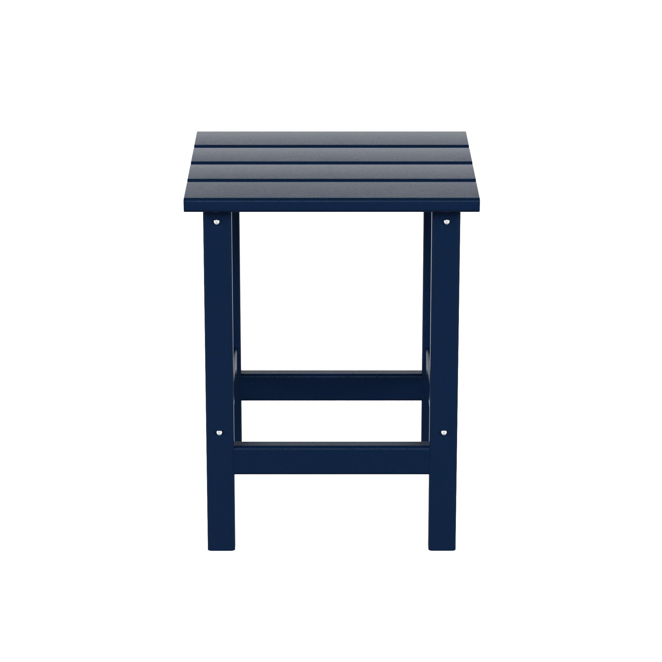 Polytrends  Laguna Hdpe All Weather Outdoor Patio Coffee And Side Tables (3-Piece Set) Navy Blue