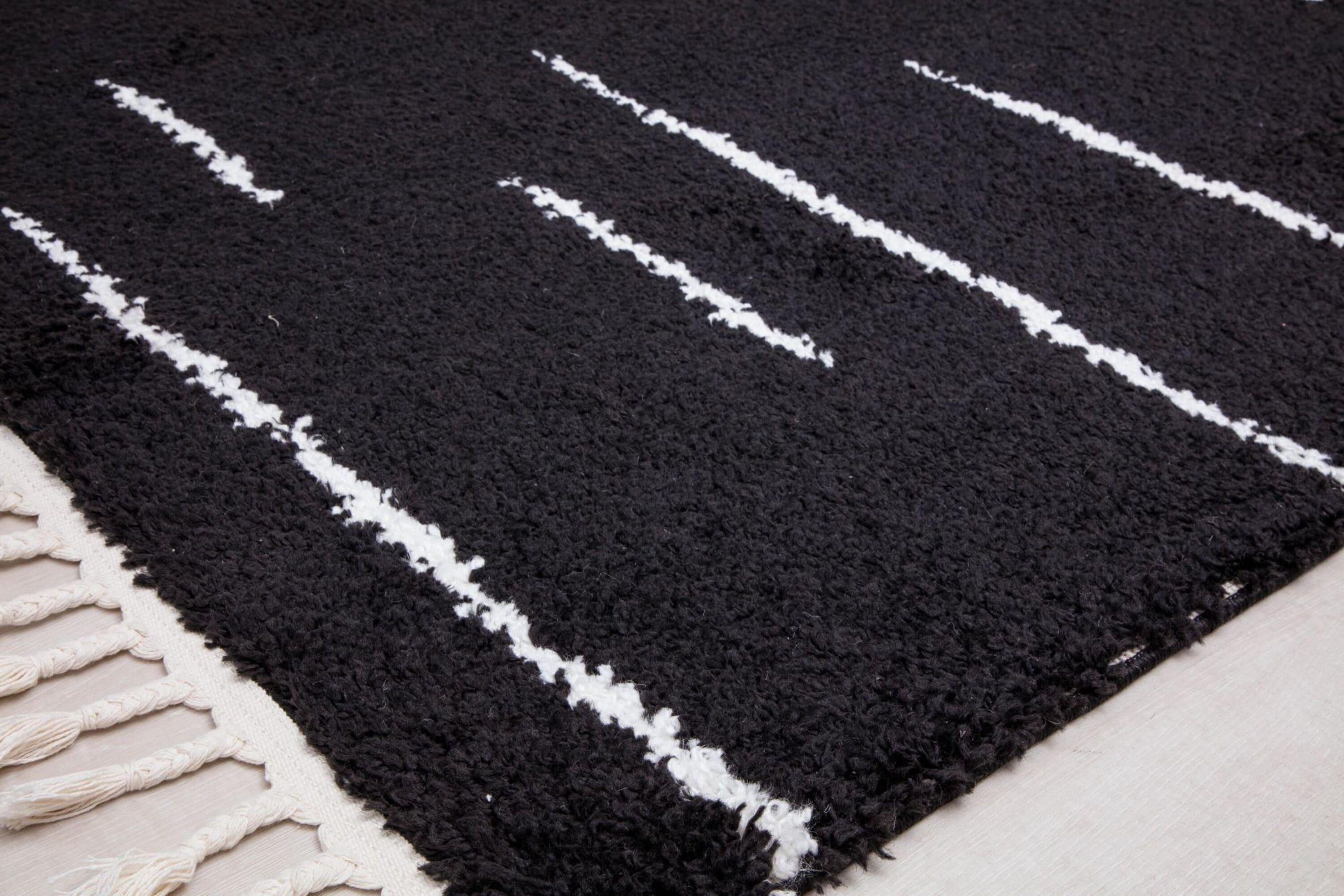 George Oliver Colletti Bennett Abstract Introspective Black Area Rug