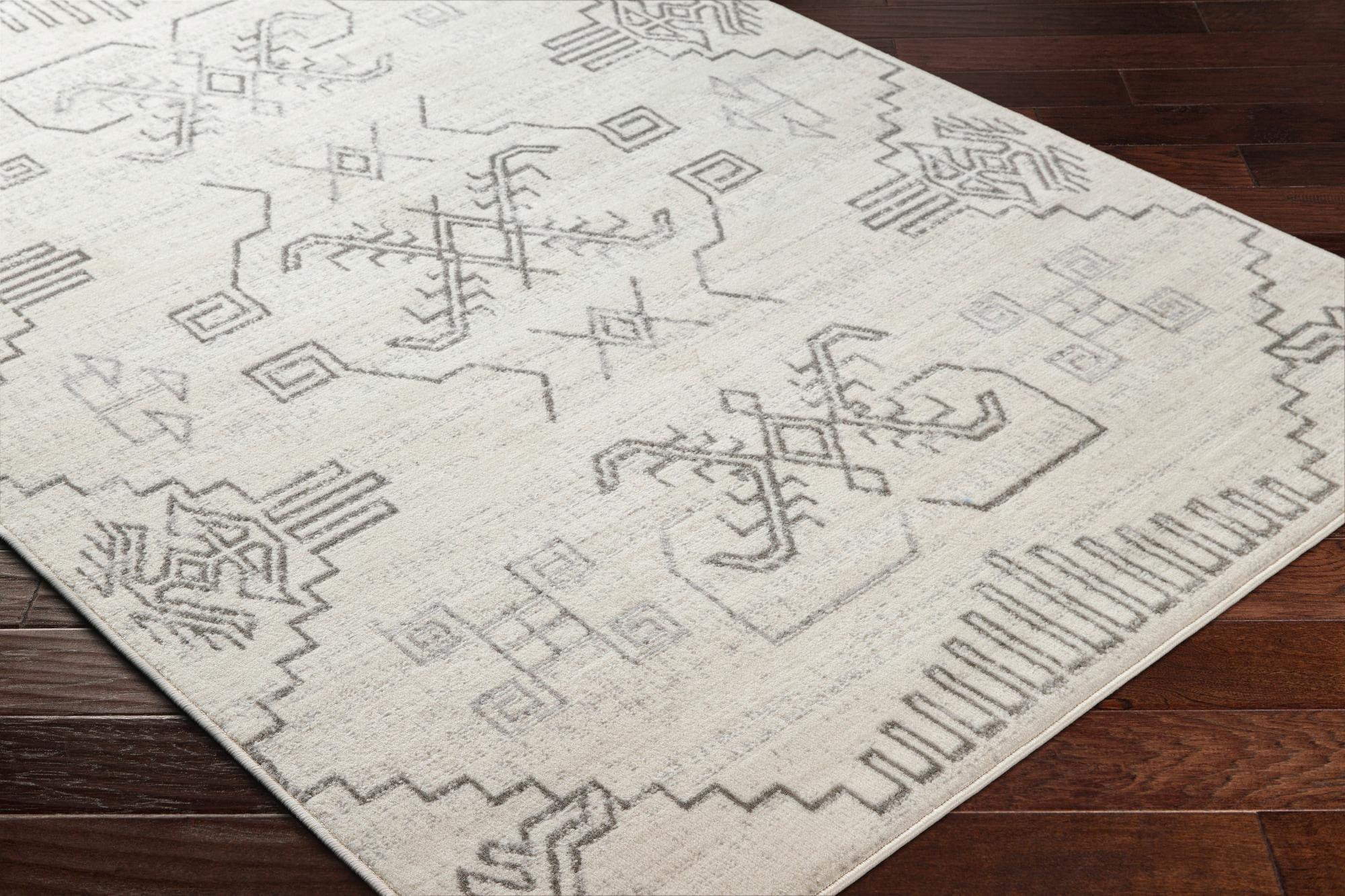 Livabliss Pisa Global Tribal Area Rug,7'10" x 10',Beige/Grey