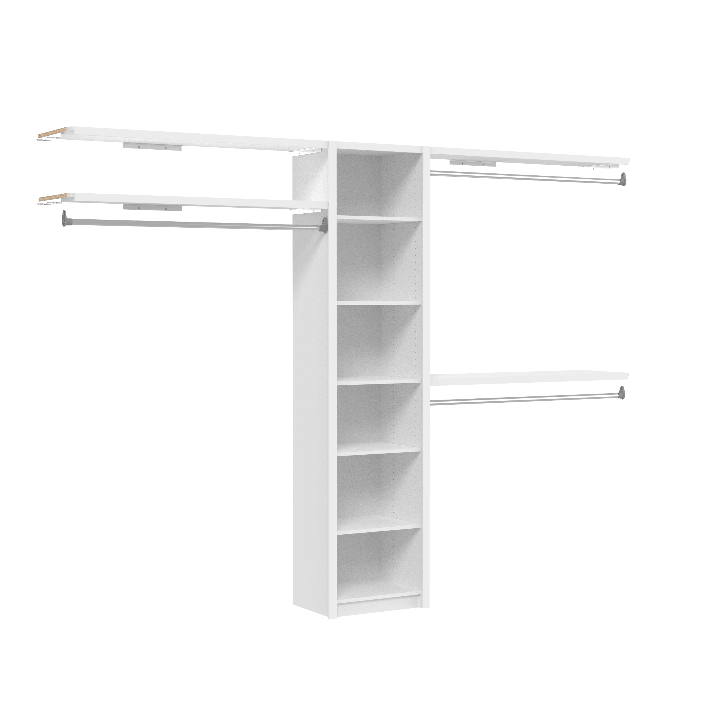 SpaceCreations 44" W - 115" W Closet System Starter Kit