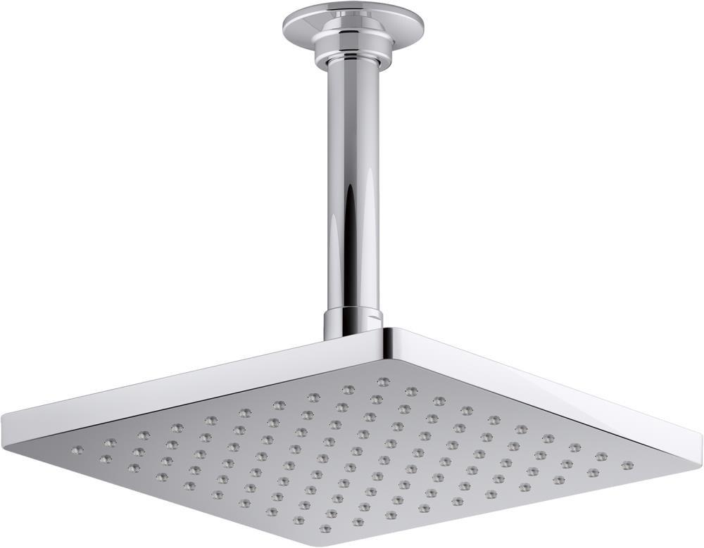 Honesty 8" Single-Function Wall or Ceiling-Mount Square Rainhead, Square Rain Showerhead 2.5 GPM