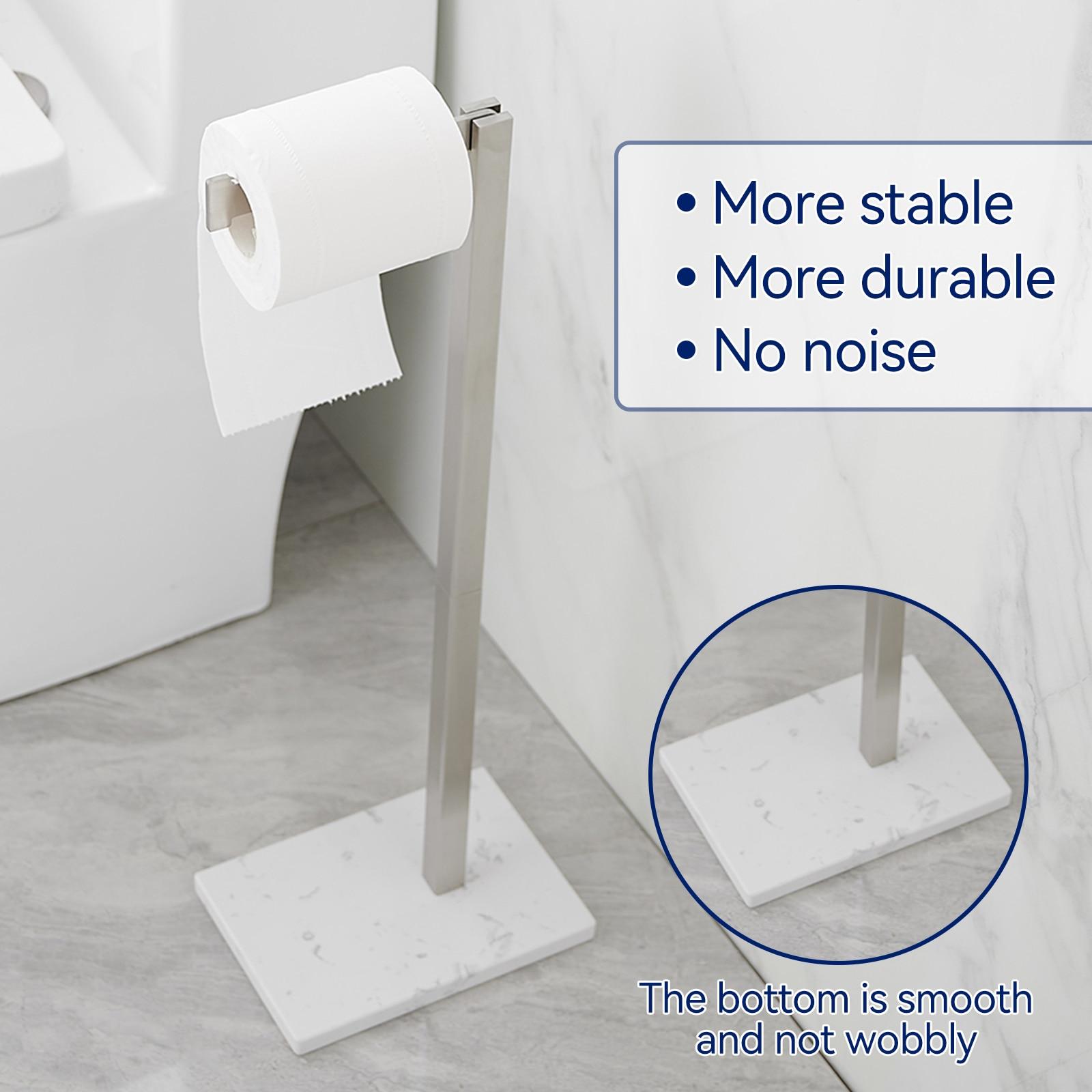 Free Standing Toilet Paper Holder with Weighted Base