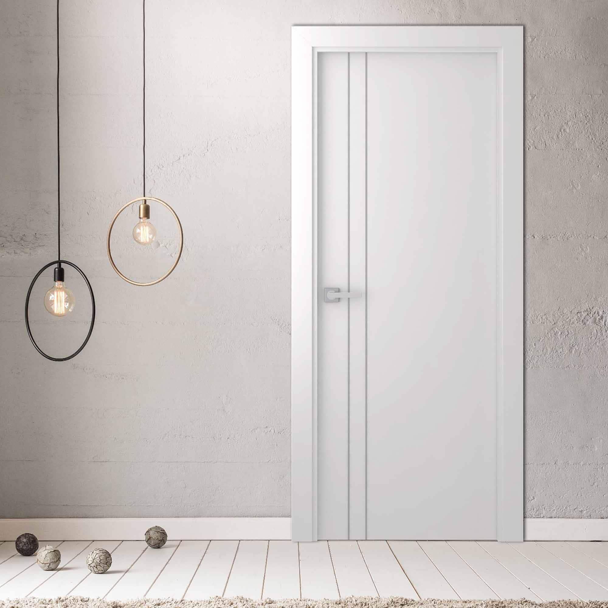 Belldinni Optima Solid Manufactured Wood Flush Wood Finish Standard Door Slab