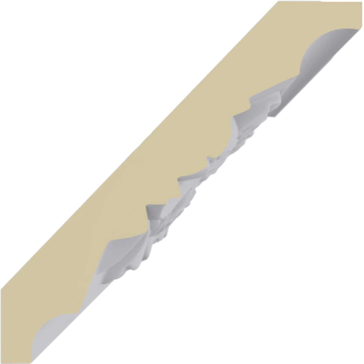 Ekena Millwork 3 7/8"H x 3 7/8"P x 5 1/2"F x 94 1/2"L, (1/2" Repeat) Rose Crown Moulding