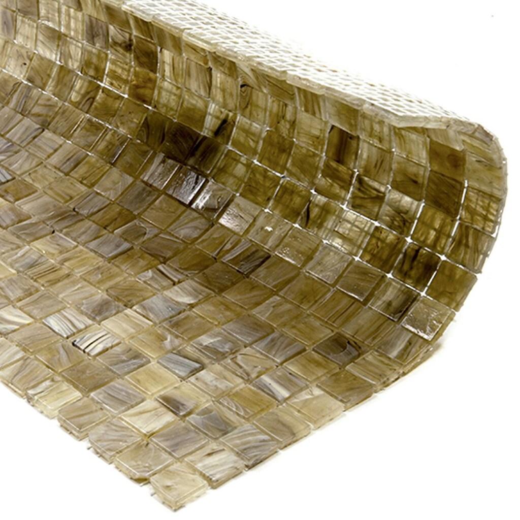 Skosh 0.6" x 0.6" Glass Grid Mosaic Wall & Floor Tile