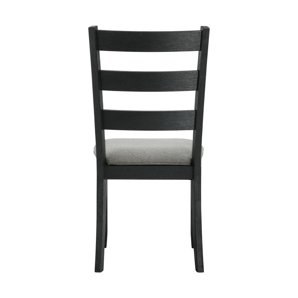 Picket House Furnishings 3pc Tuttle Drop Leaf Extendable Dining Table Set and 2 Chairs Gray/Black: Modern Rectangle Shape, Upholstered Chairs