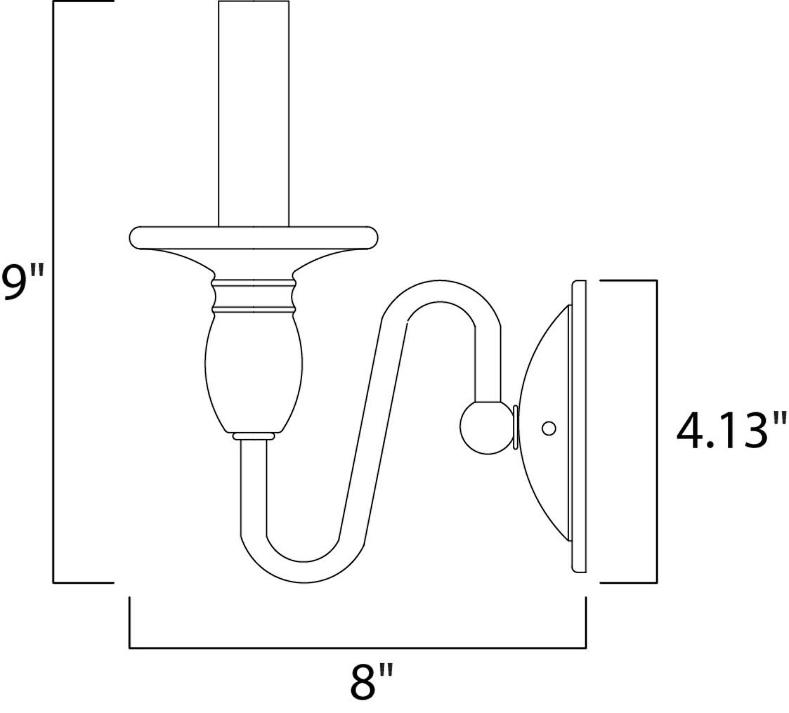Maxim Lighting Towne 1 - Light Wall Light in  Oil Rubbed Bronze