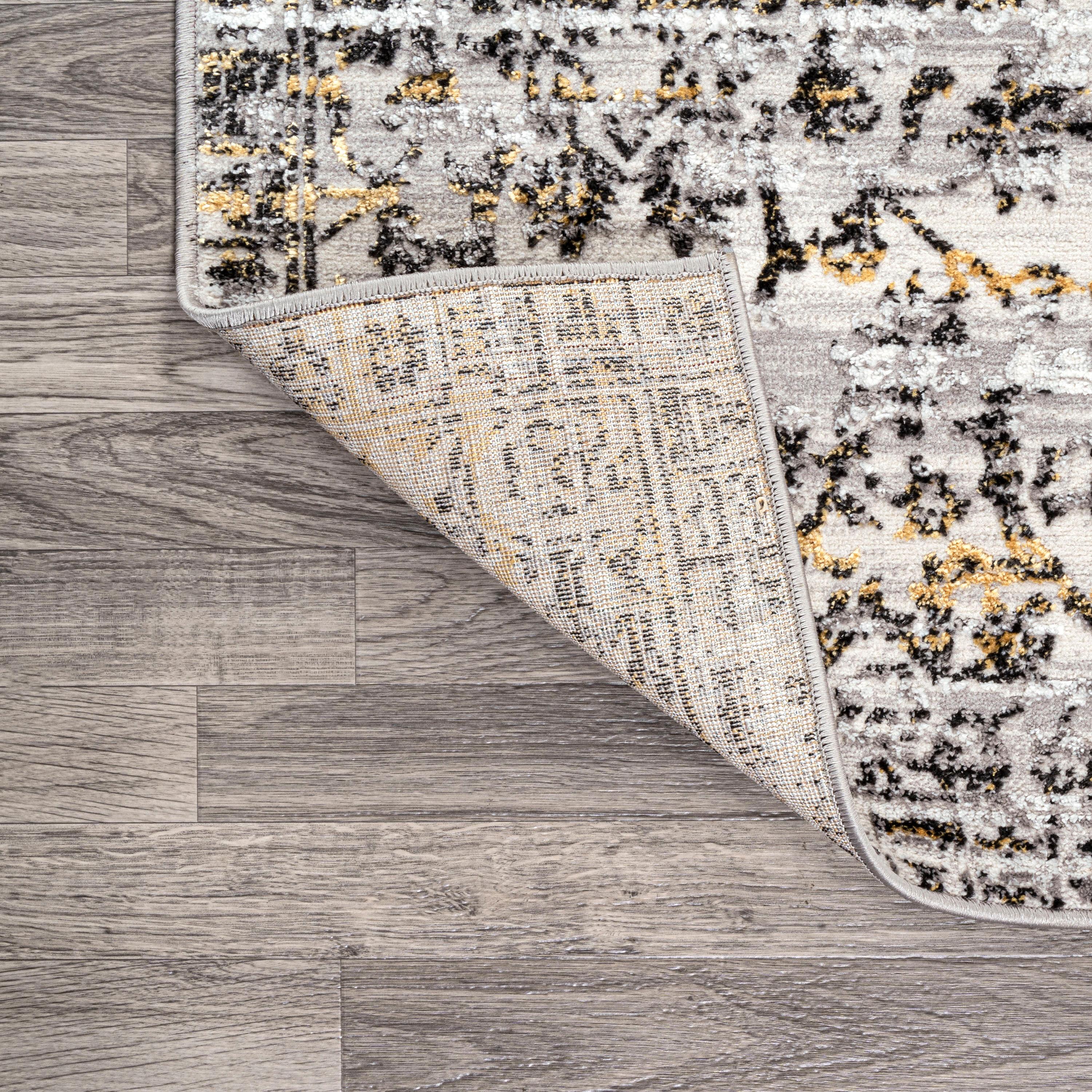 JONATHAN Y Tidal Modern Strie' Ivory/Black 3 ft. x 5 ft. Area Rug