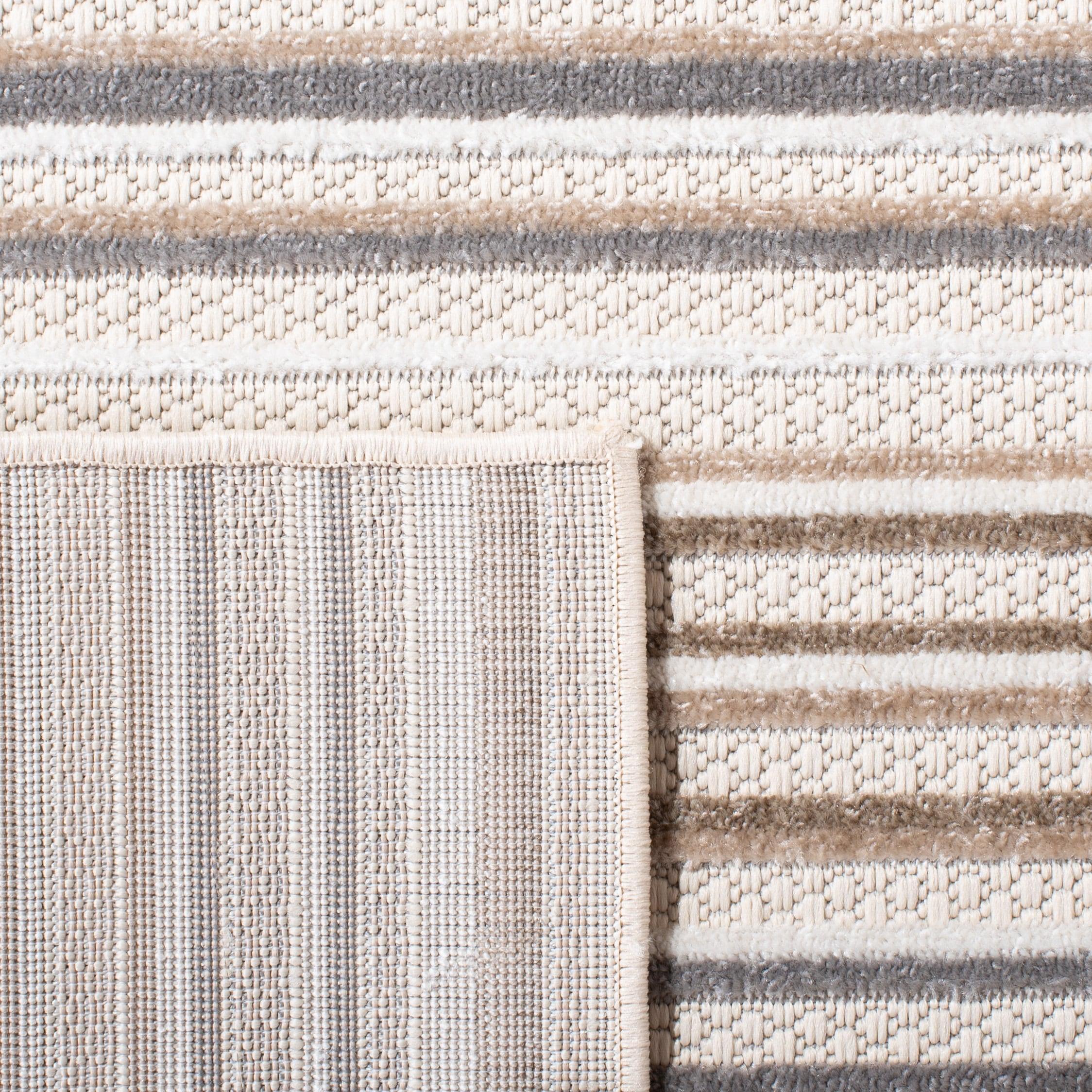 Cabana CBN323 Loomed Indoor Area Rug - Ivory/Grey - 8'x10' - Safavieh