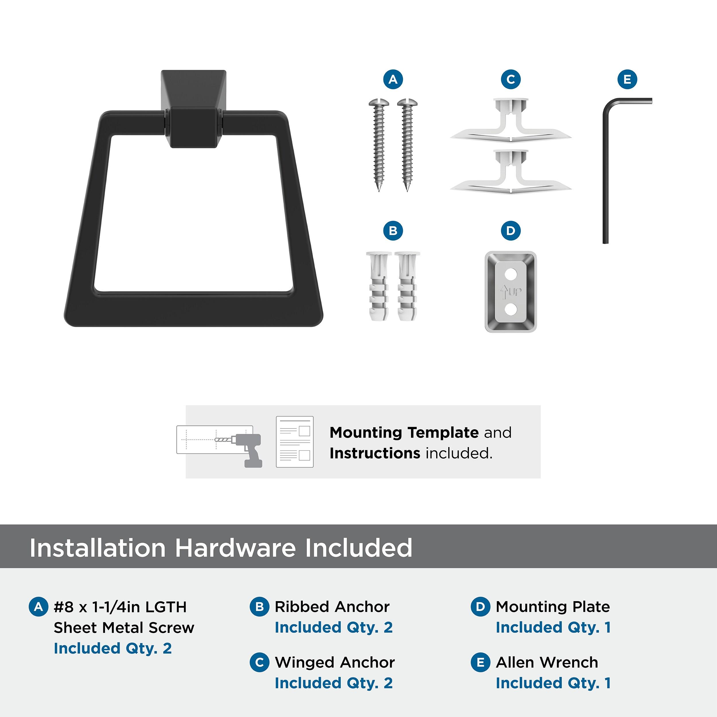 Amerock Blackrock Towel Ring BH36002MB