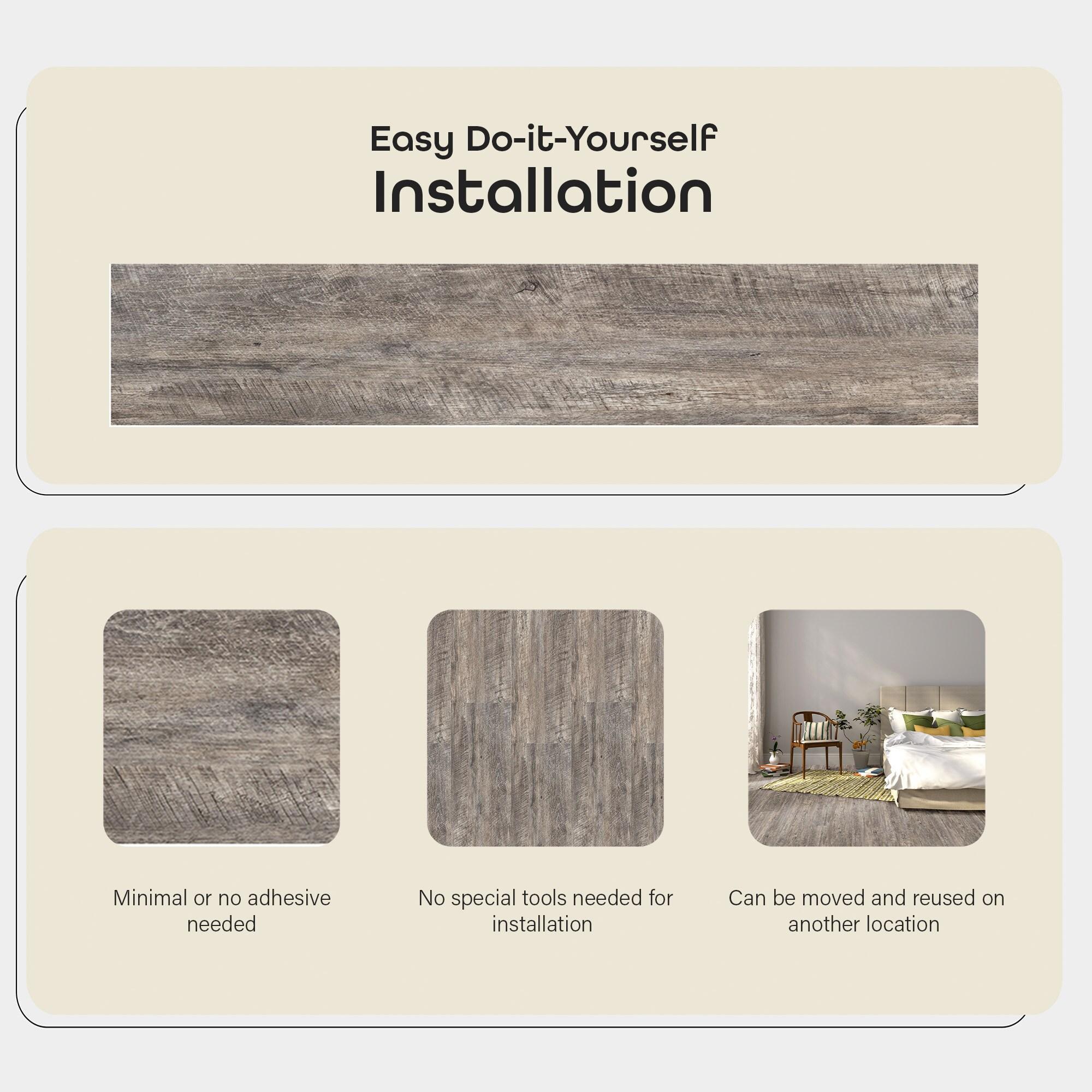 Achim Importing Co Flex Flor™ Looselay 5mm Thick 9'' W x 48'' L Vinyl Plank