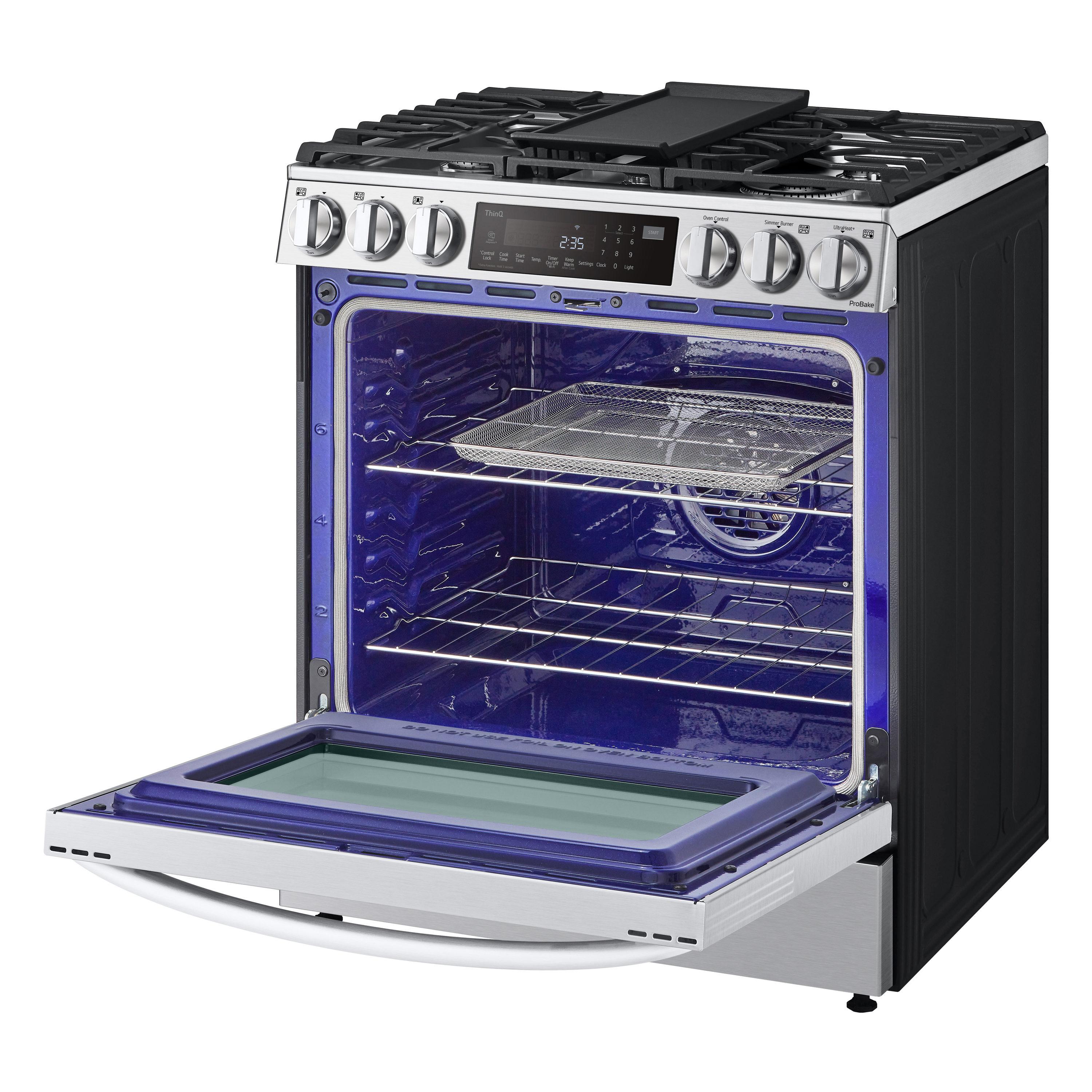 6.3 cu. ft. Smart wi-fi Enabled ProBake Convection InstaView Dual Fuel Slide-In Range with Air Fry, 30" Cabinet