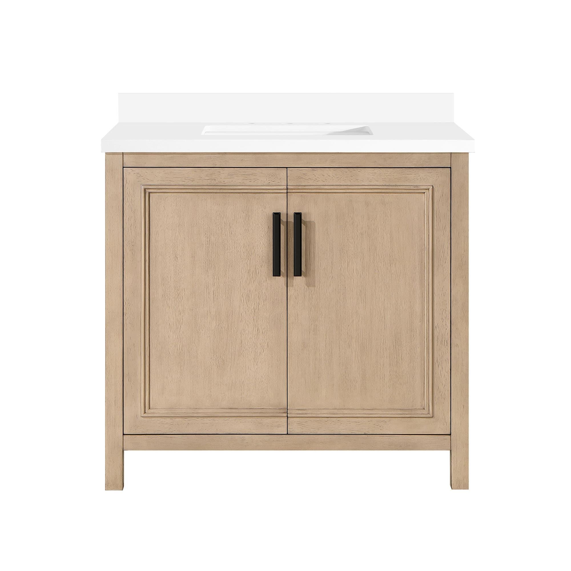 OVE Decors Nyall Bathroom Vanity 36 In, Sahara Birch (Renovation)