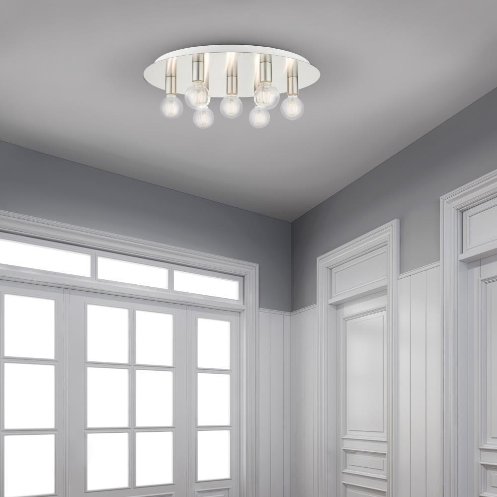 Livex Lighting Hillview 7 - Light Flush Mount in  Brushed Nickel