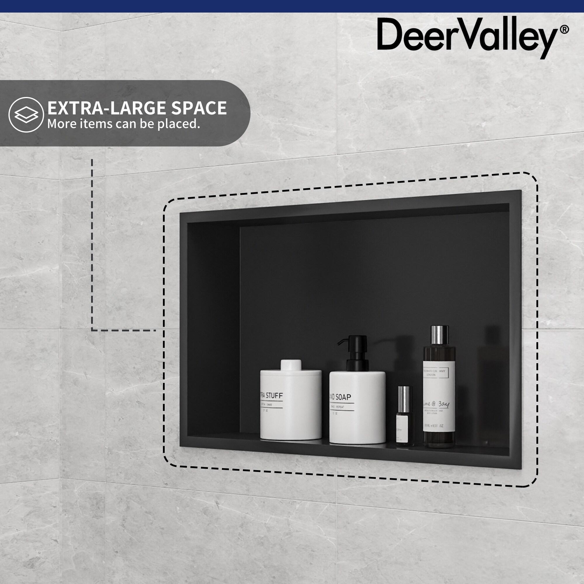 25" W × 14" H Stainless Steel Wall Niche Rectangular Recessed Shower Niche