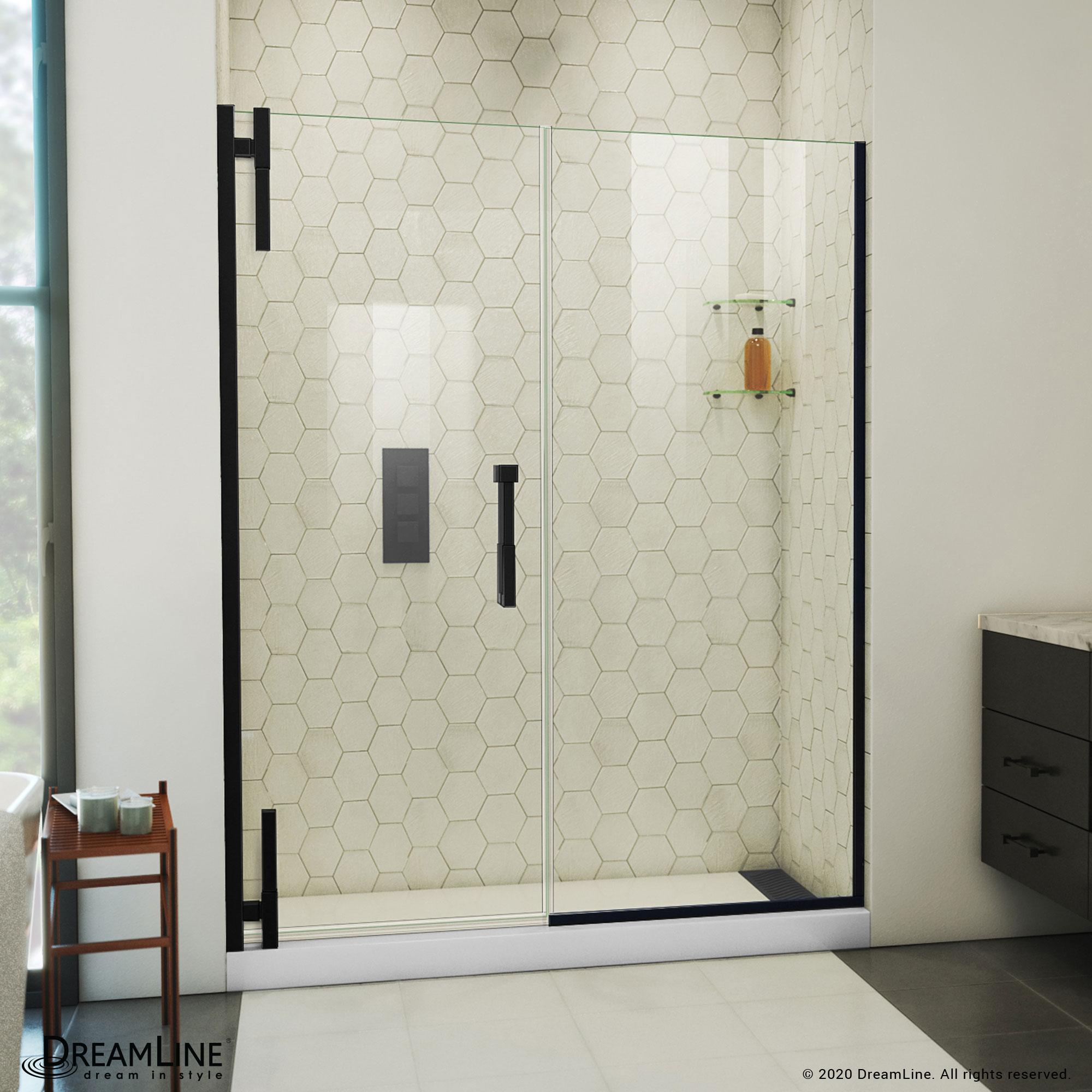 DreamLine Ascend 56-57 in. W x 72 in. H Frameless Pivot Shower Door