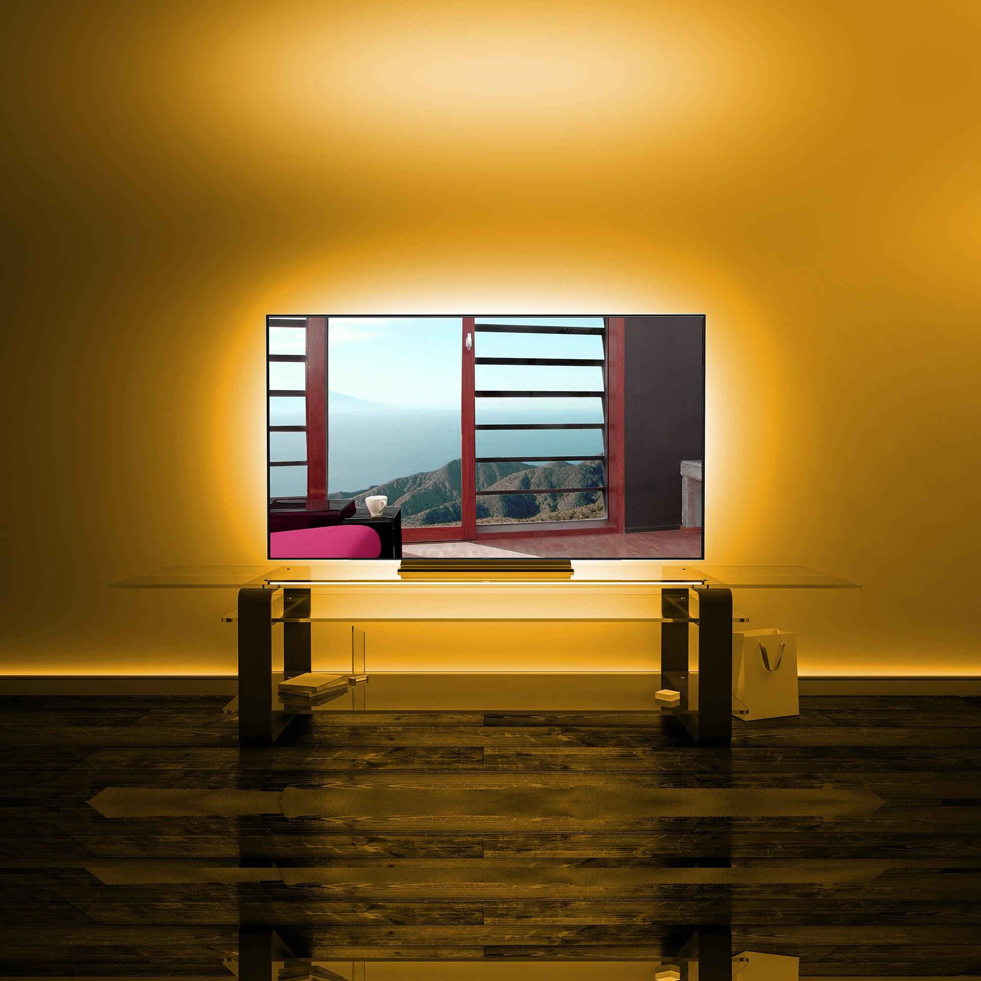 Monster 12ft Multi-Color Sound Reactive LED Light Strip with Remote Control, Indoor