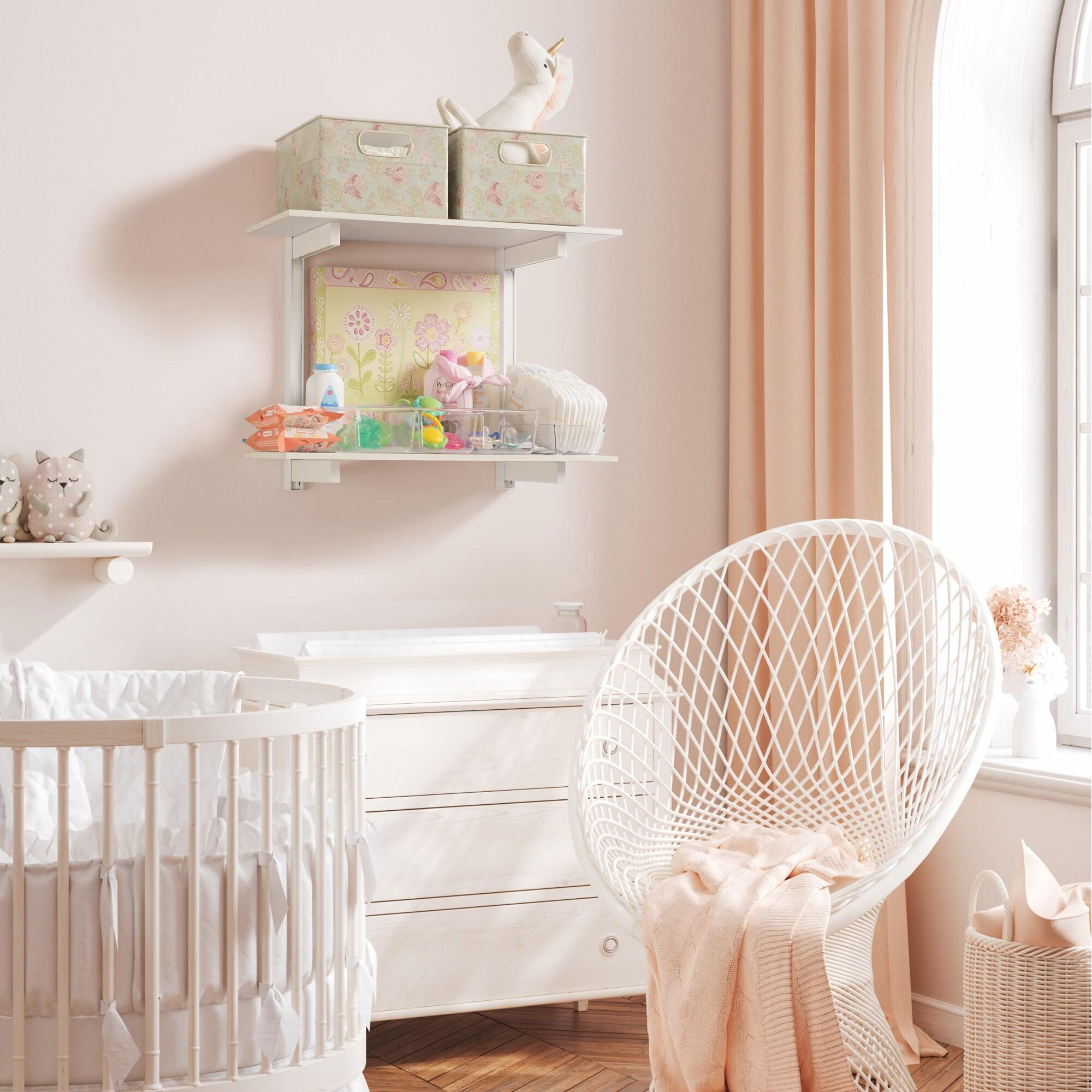 delta 24" W Wood 2-Tier Adjustable Premium Wall Shelves