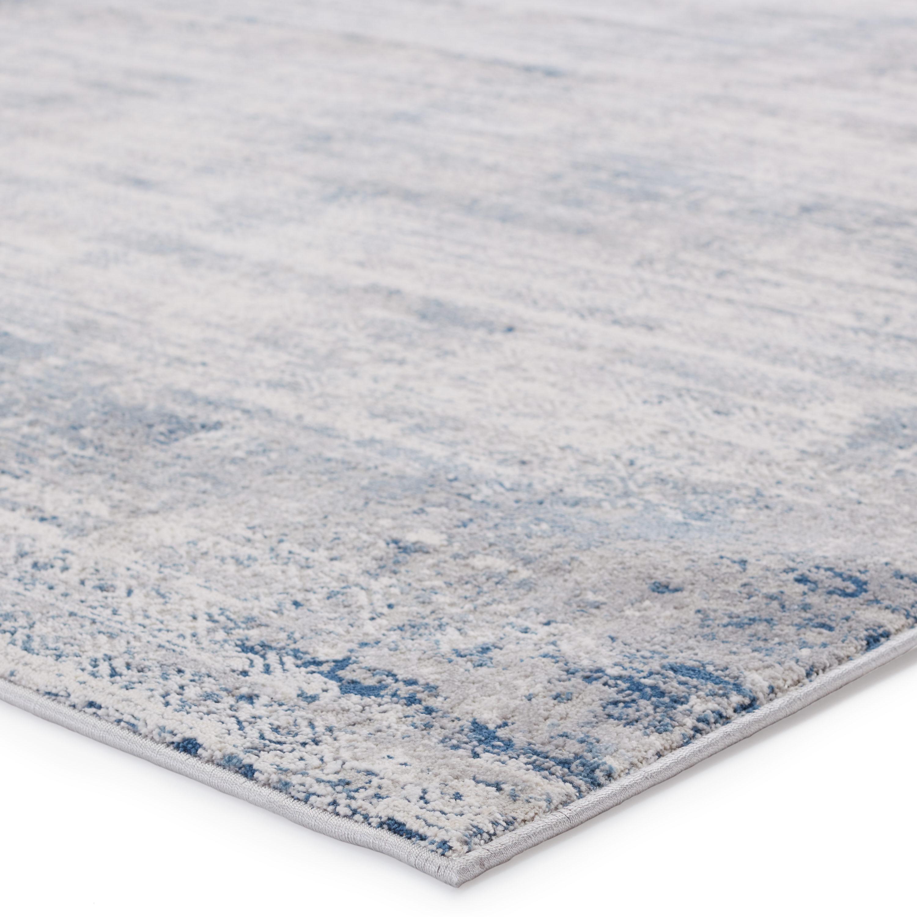 Solace Werner Easy-Care Gray Wool-Blend 3' x 8' Runner Rug