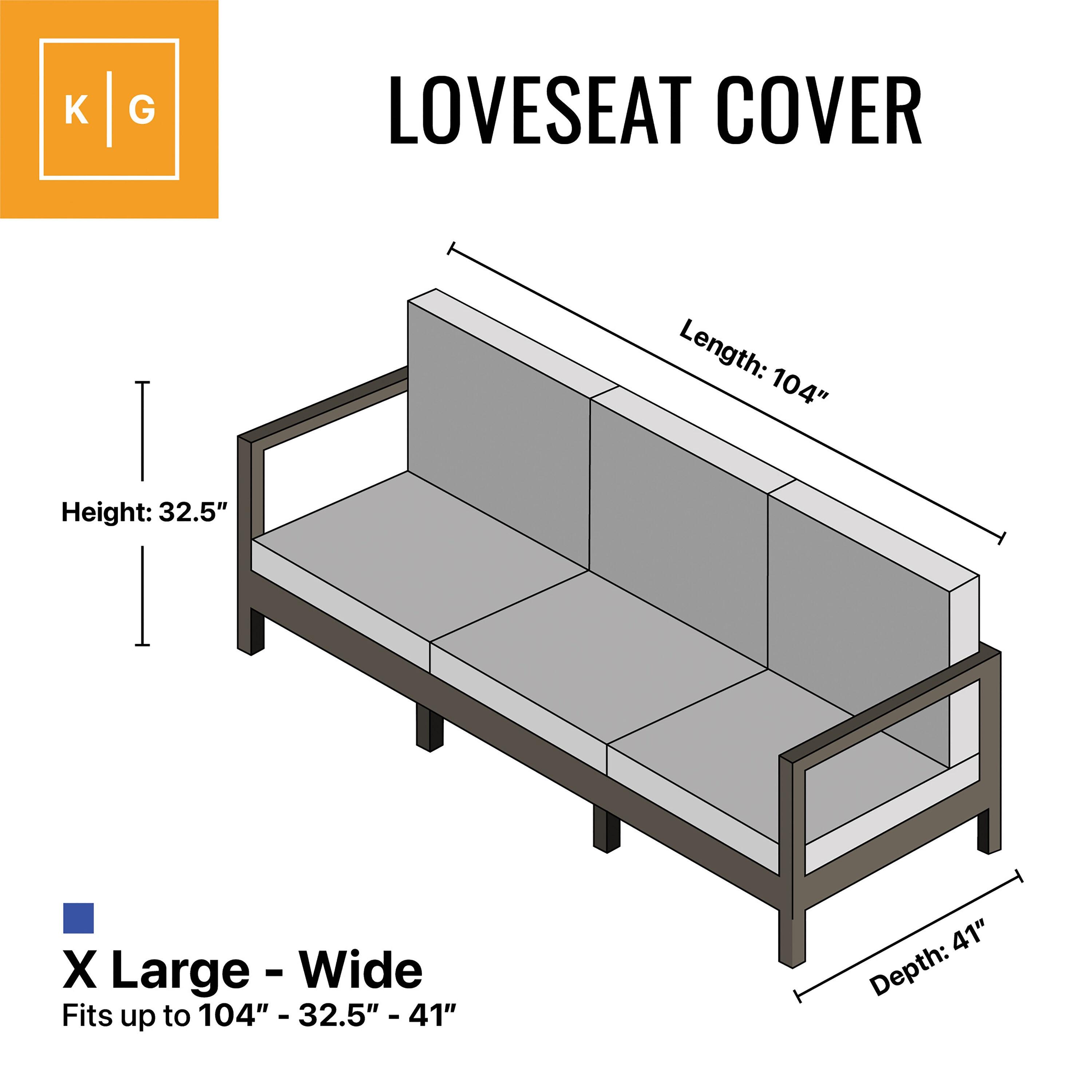 Extra Large Brown Weatherproof Outdoor Sofa Cover with PVC Backing