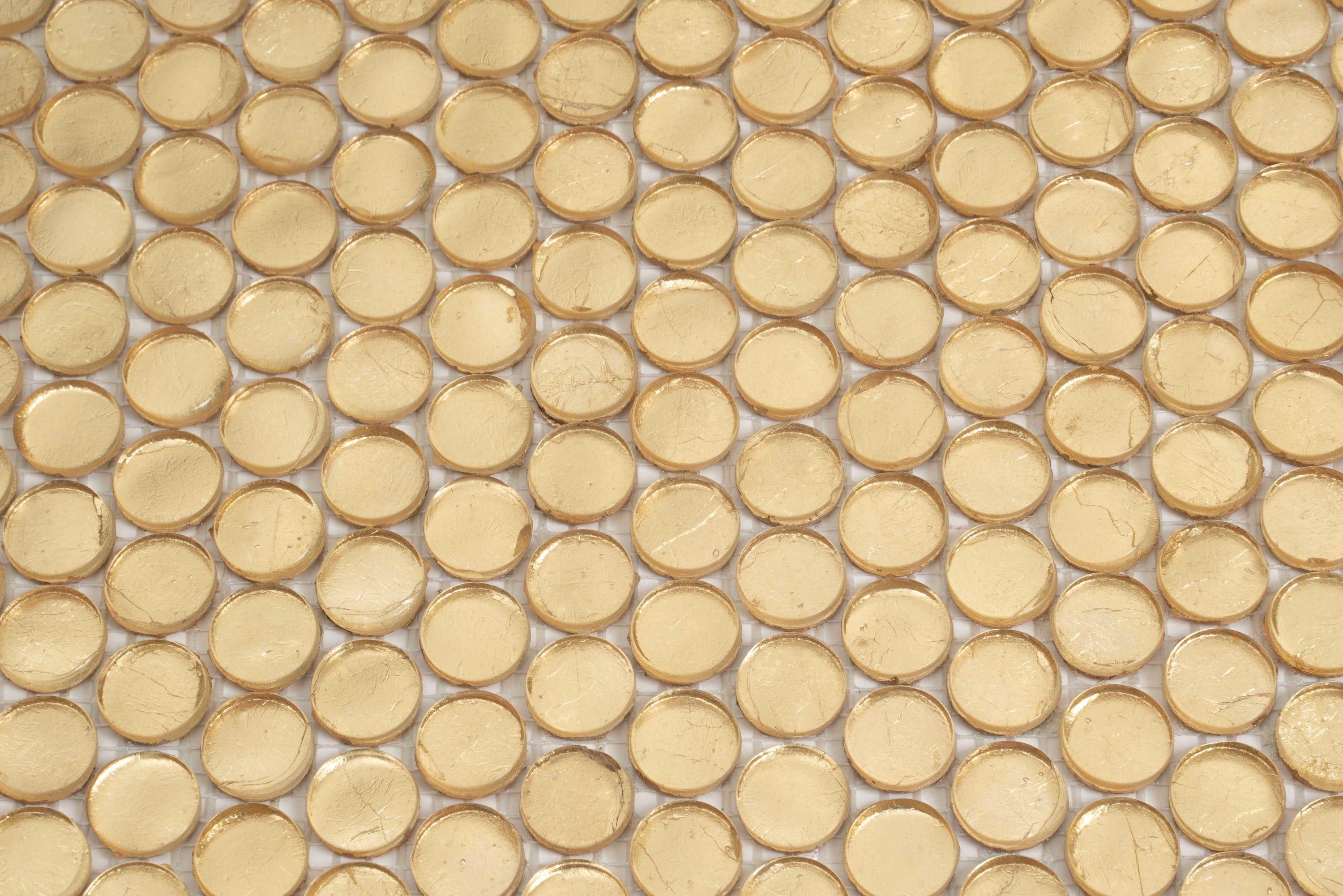12.2" x 12.2" Glass Penny Round Mosaic Wall & Floor Tile