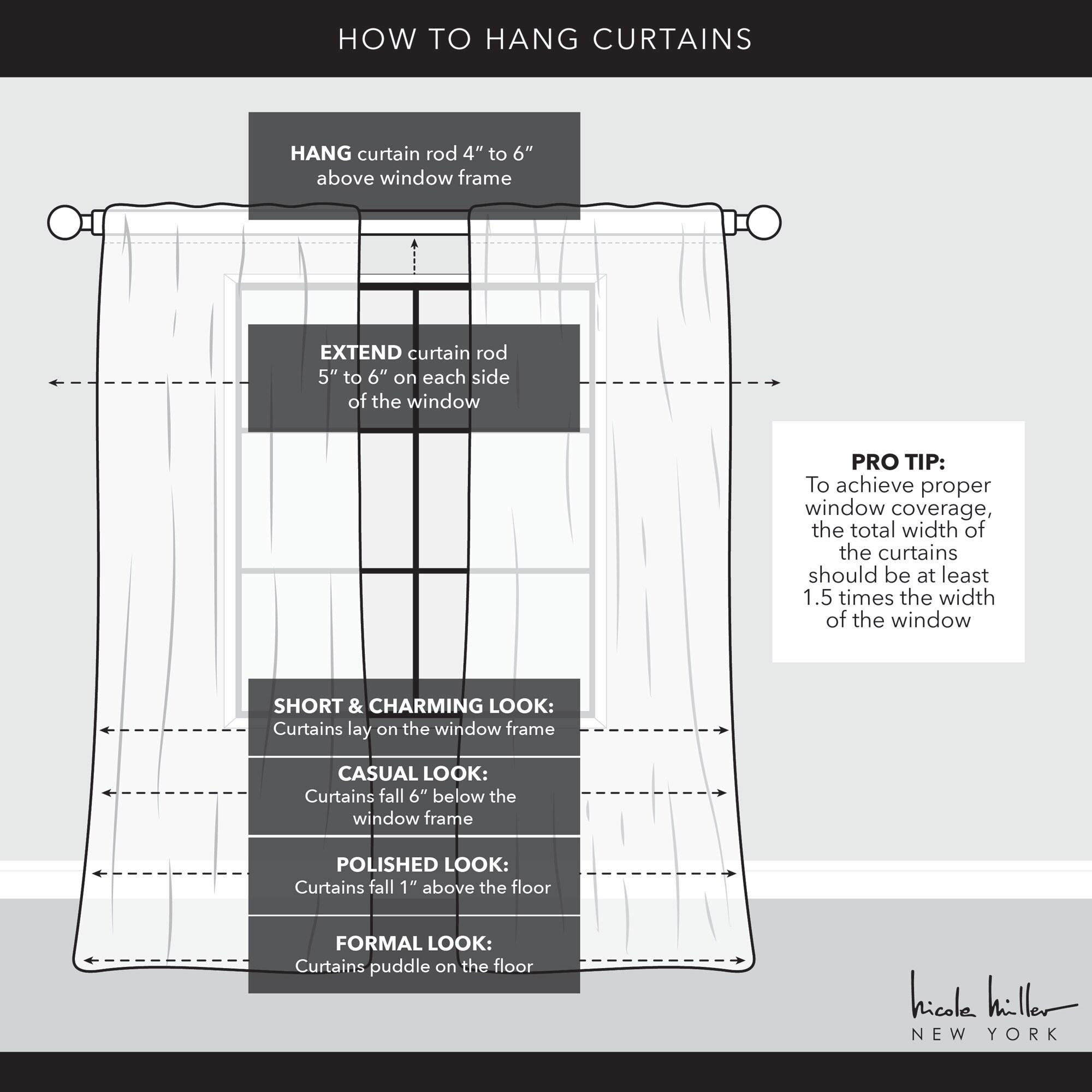 Nicole Miller Nicole Miller New York Hattie Light Filtering, Semi Sheer Rod Pocket Curtain Panels (Set of 2)