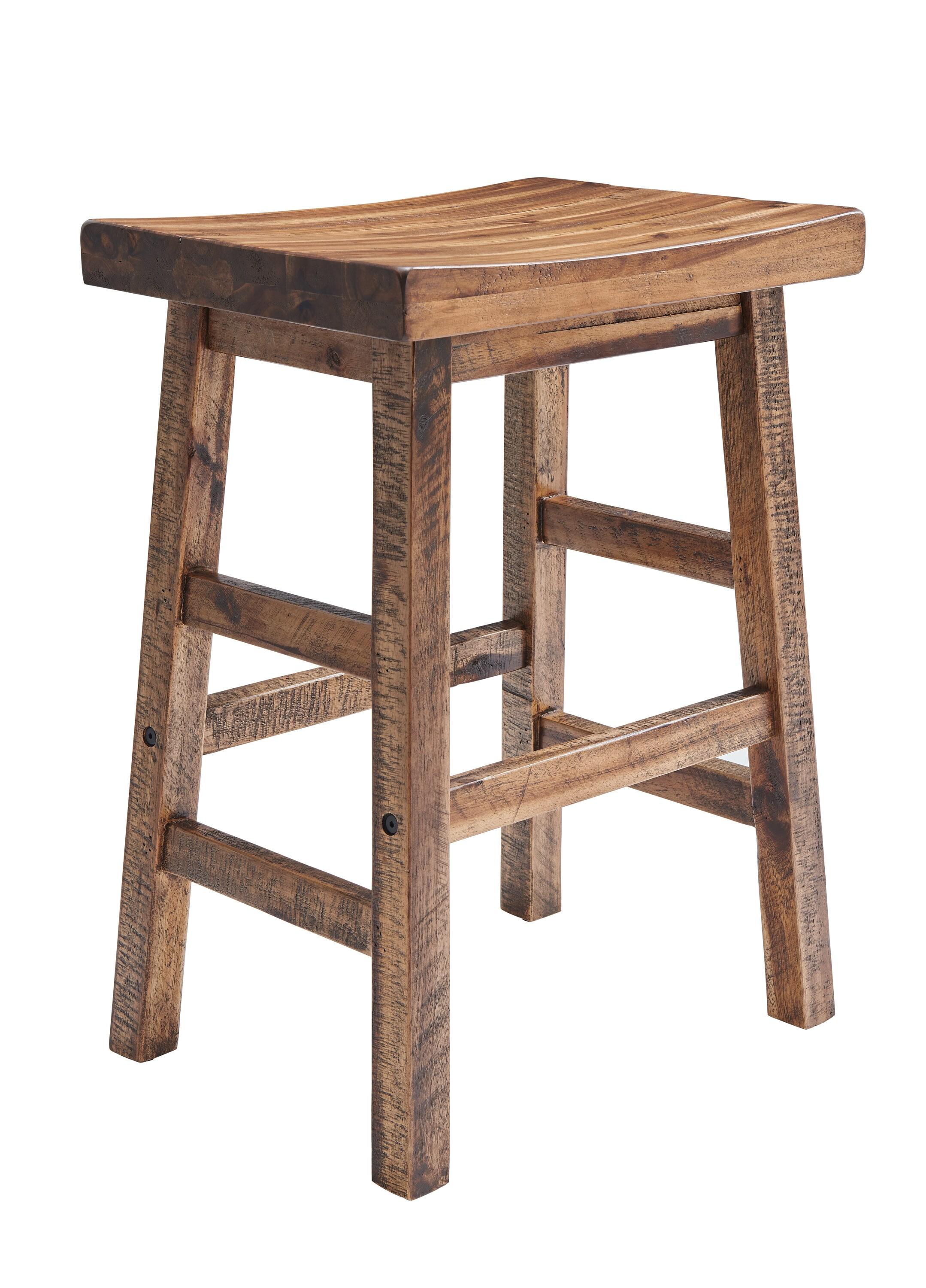 26" Durango Industrial Wood Counter Height Barstool Dark Brown - Alaterre Furniture