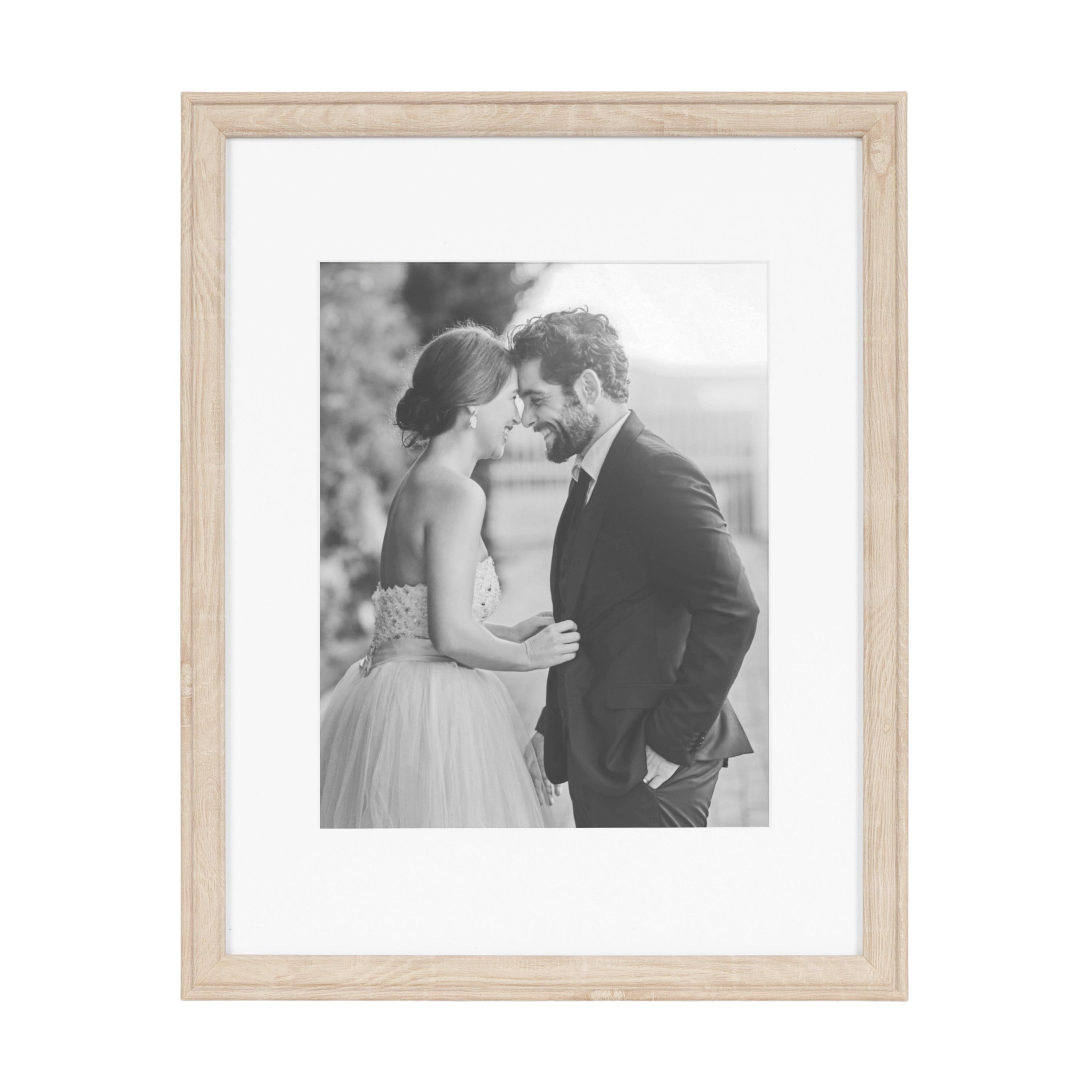 Kate & Laurel All Things Decor (Set of 4) 11"x14" Matted to 8"x10" Adlynn Rectangle Picture Frames Natural