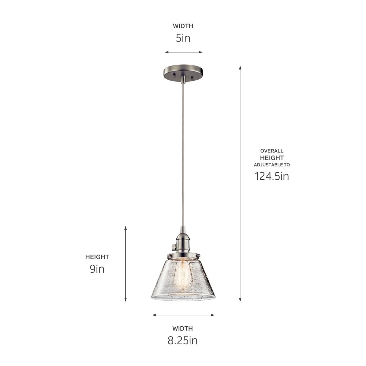 Kichler Lighting Avery 1 - Light Pendant in  Brushed Nickel