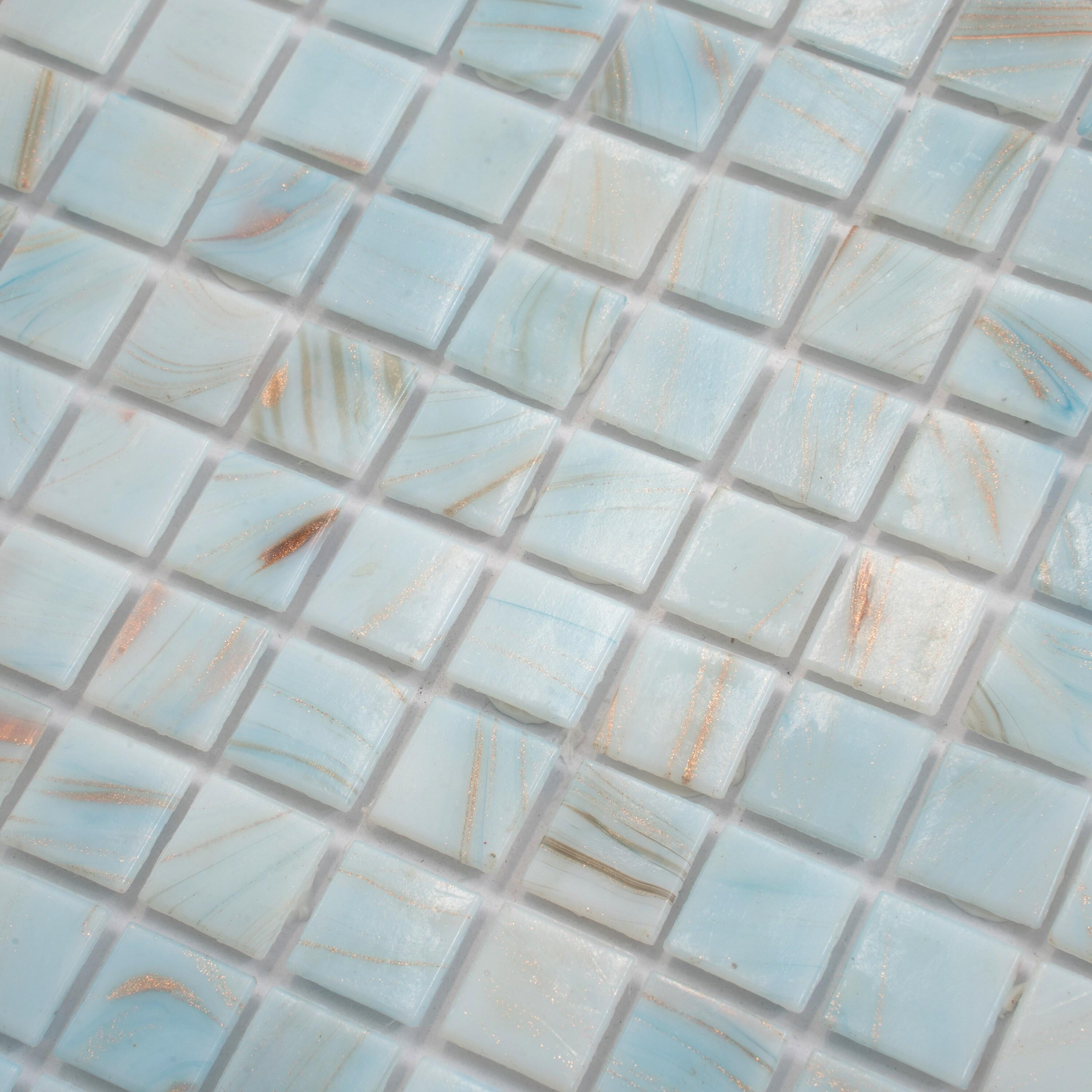 Celestial 0.8" x 0.8" Glass Grid Mosaic Wall & Floor Tile