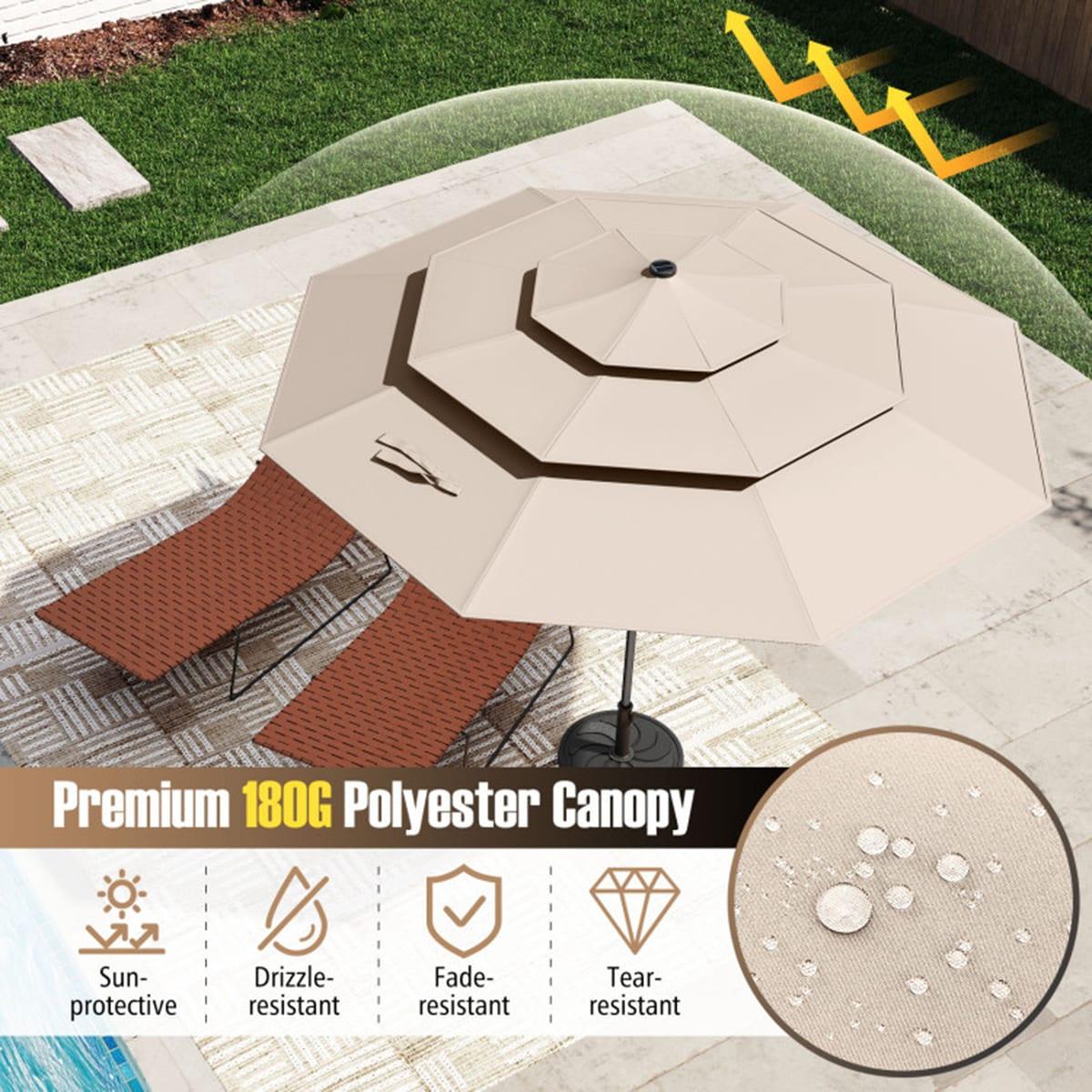 mondawe Mossas 120'' x 79'' Rectangular Market Umbrella