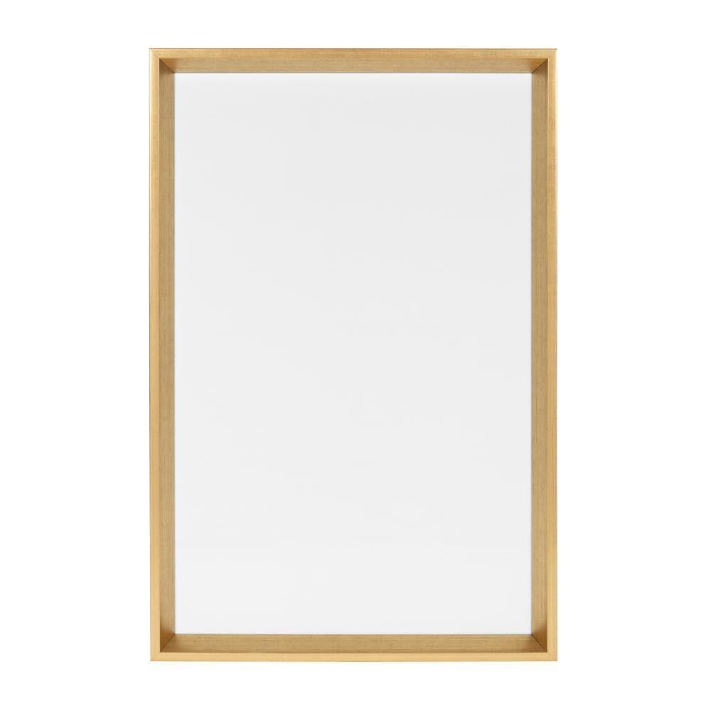 25.5" x 16.5" Calter Framed Magnetic Dry Erase Board Gold - Kate and Laurel: Wall Mounted, Includes Magnets & Marker