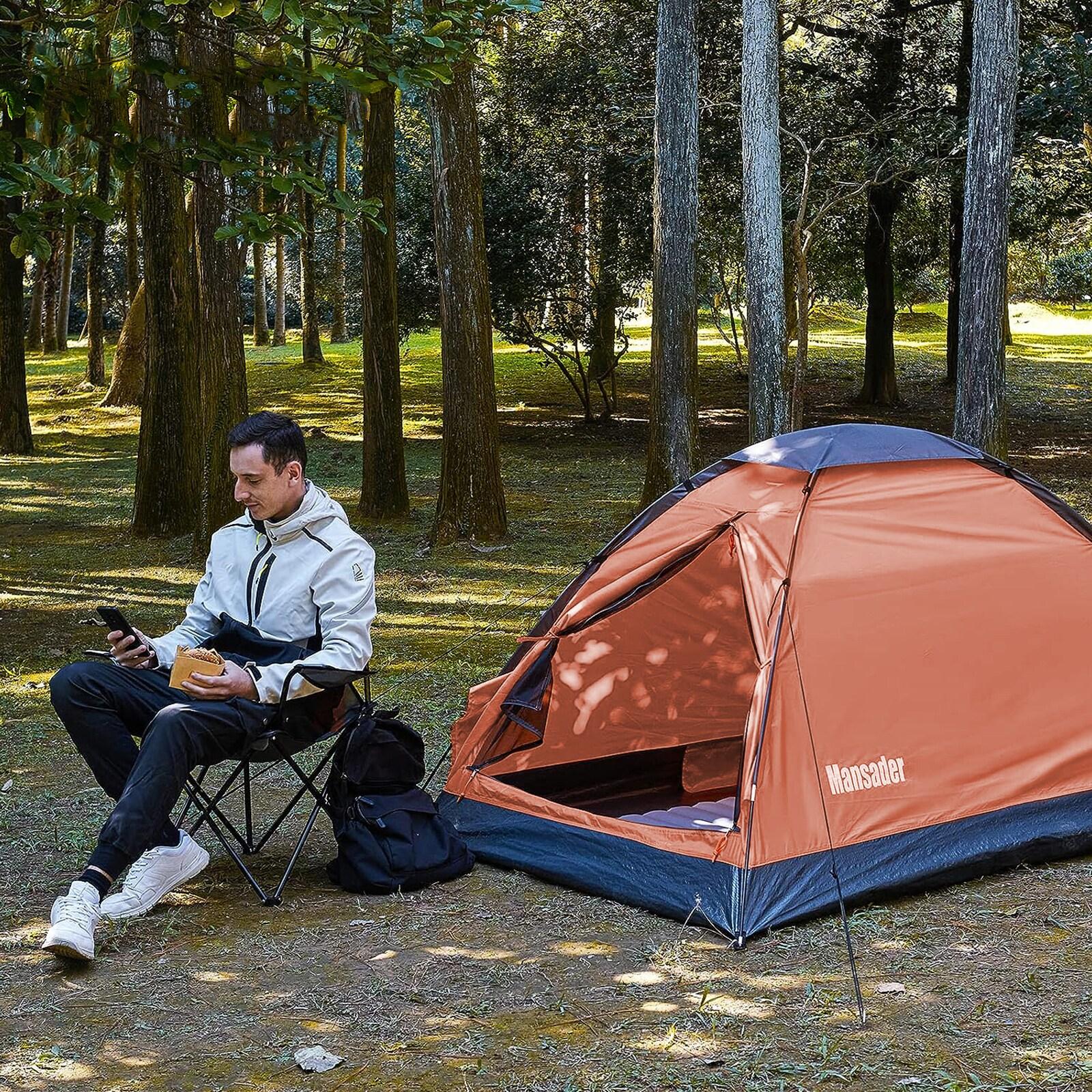Garsing 2 Person Lightweight Camping Tent With Carrying Bag