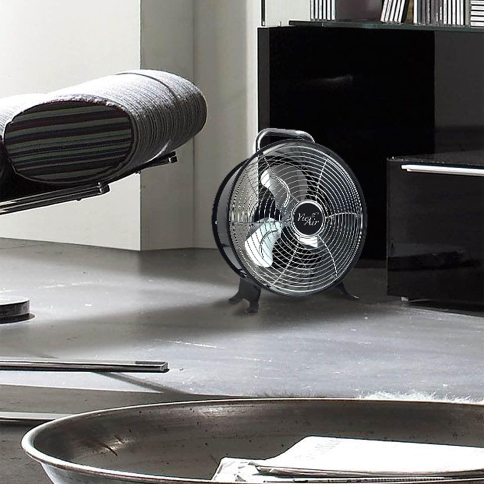 Vie Air 12 Inch High Velocity Dual Speed Retro Metal Drum Fan