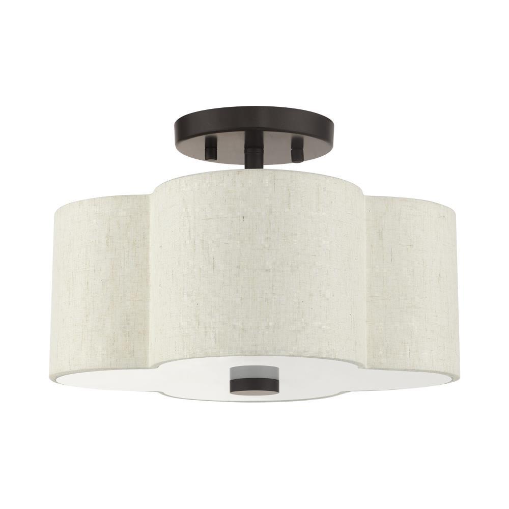 Livex Lighting Solstice 2 - Light Semi-Flush Mount in  English Bronze