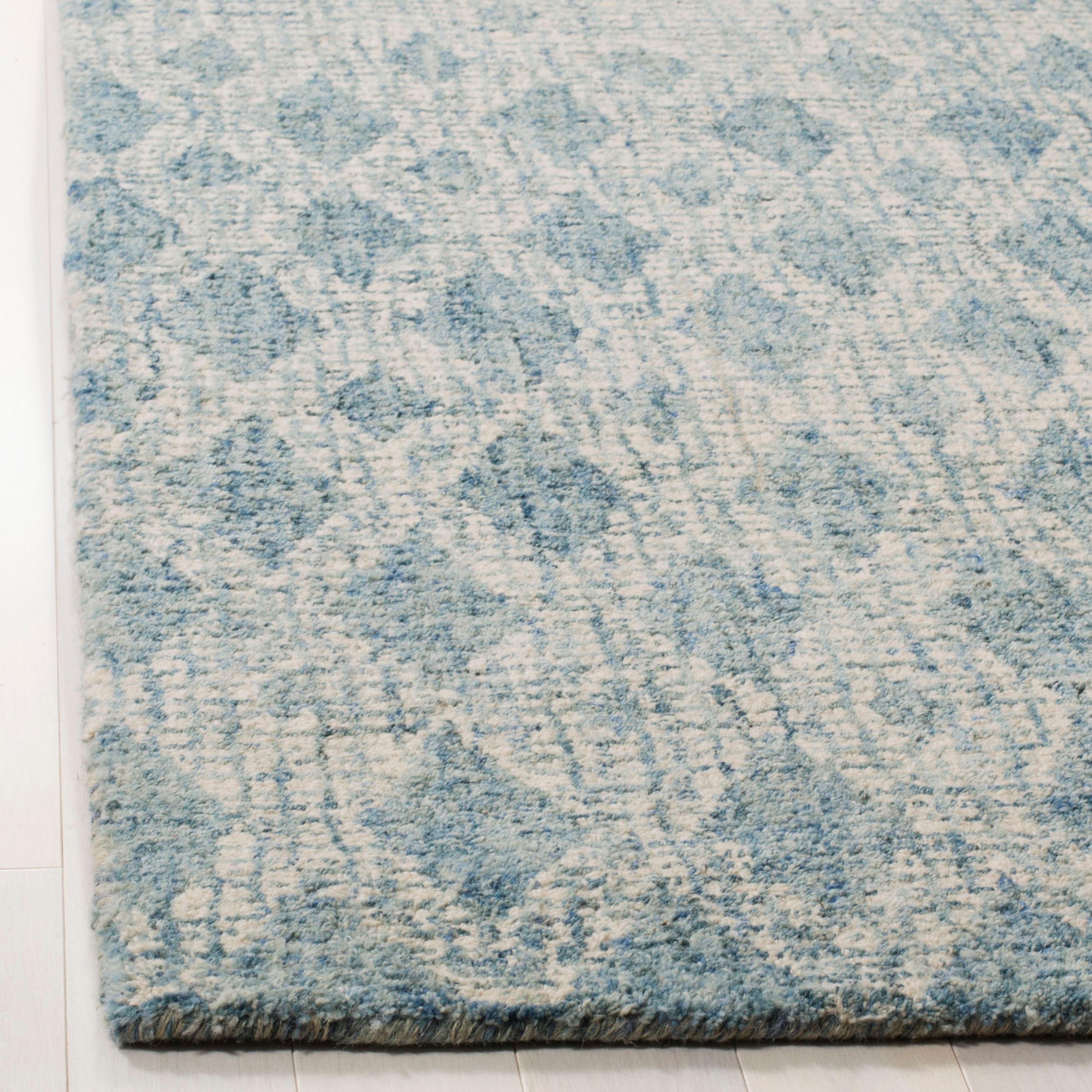 Abstract ABT206 Hand Tufted Area Rug - Ivory/Blue - 6'x9' - Safavieh.