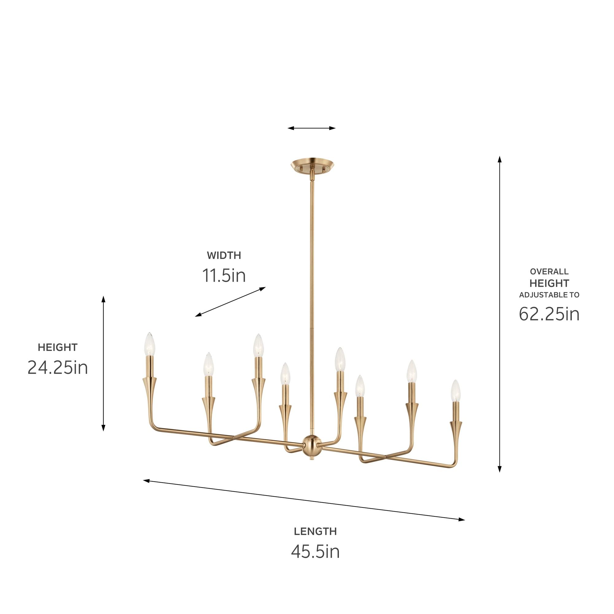 52693CPZ-Kichler Lighting-Alvaro - 8 Light Chandelier-24.25 Inches Tall and 11.5 Inches Wide-Champagne Bronze Finish