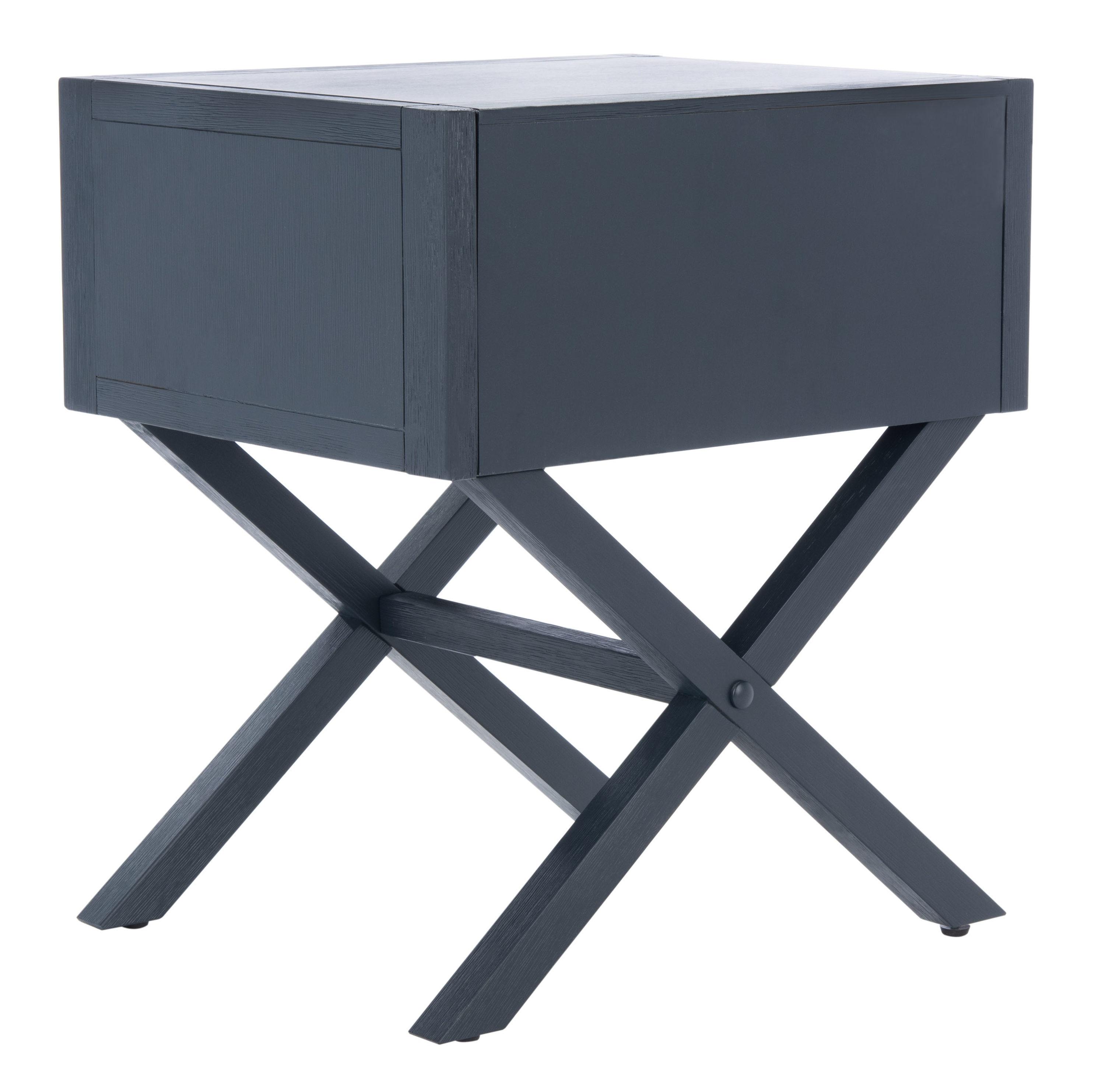 Odilia 1 Drawer Nightstand - Navy - Safavieh.