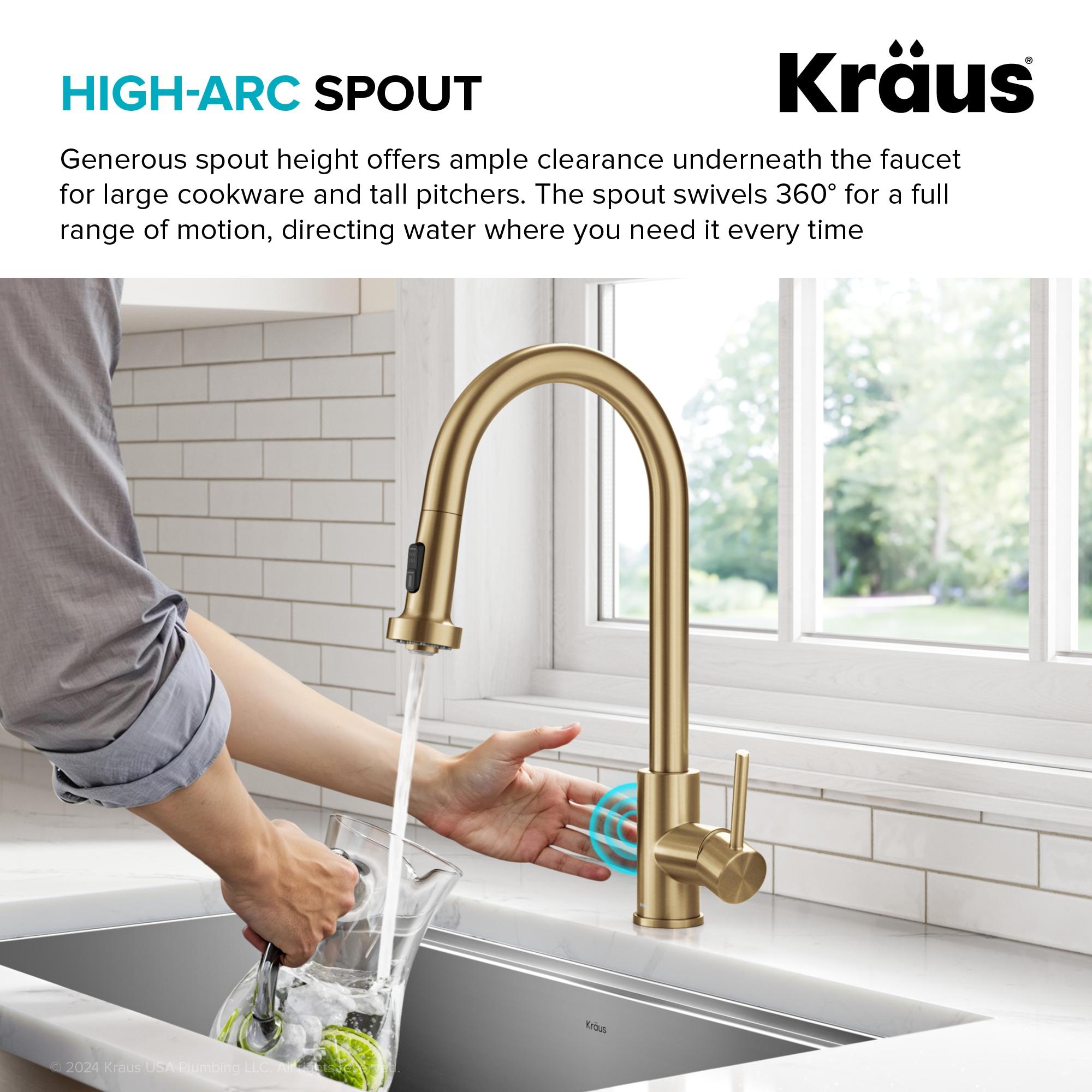KRAUS Bolden Motion Sensor Single Handle Pull Down Touchless Kitchen Faucet