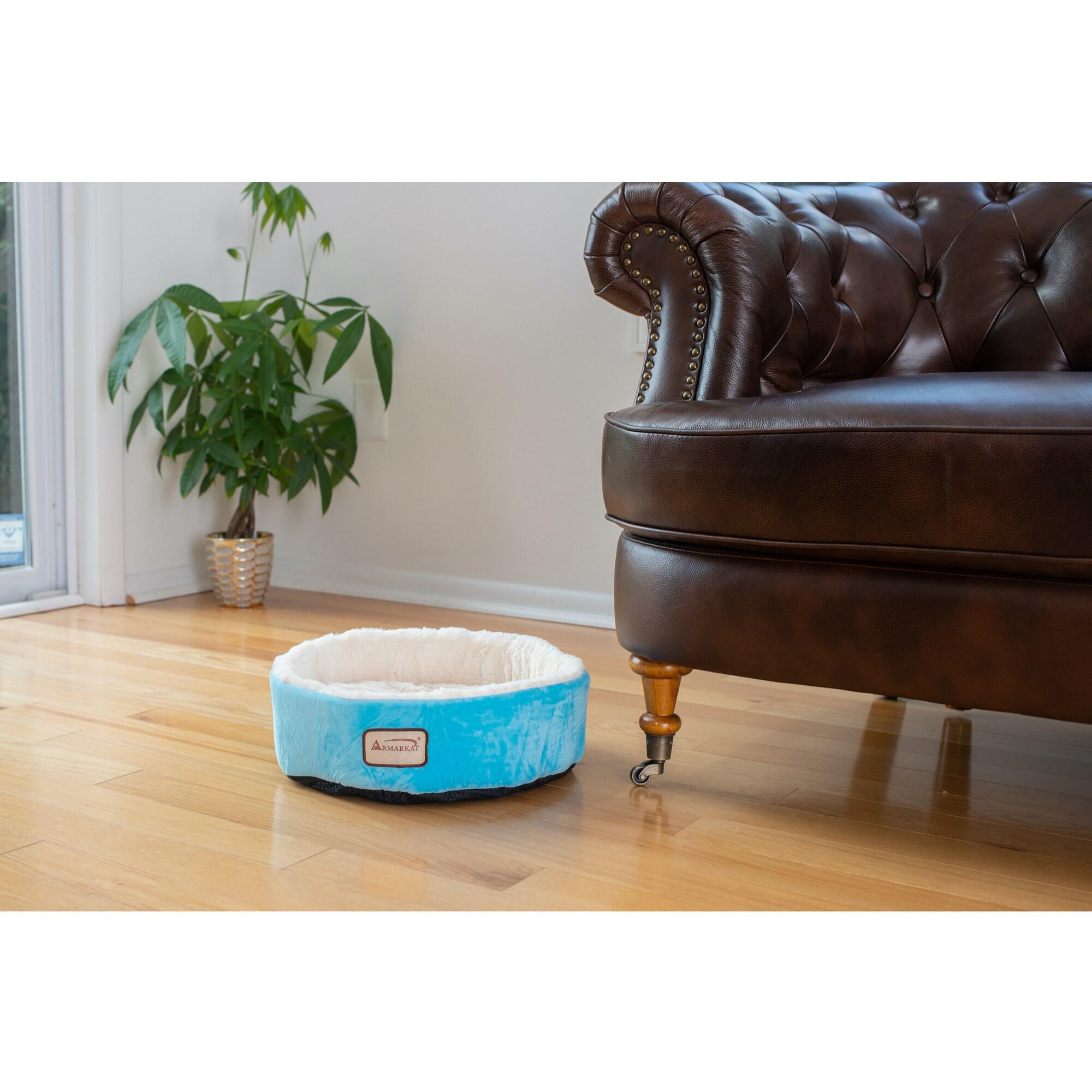 Armarkat Cat Bed Velvet Bolster Pet Bed