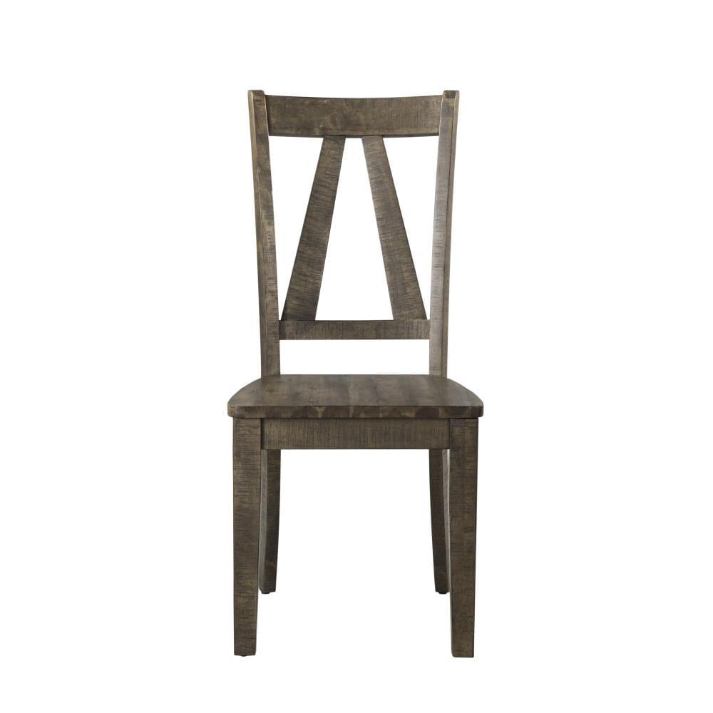 Flynn Wooden Side Chair Set Cream - Picket House Furnishings: Distressed Walnut, Rustic Farmhouse Style, Set of 2