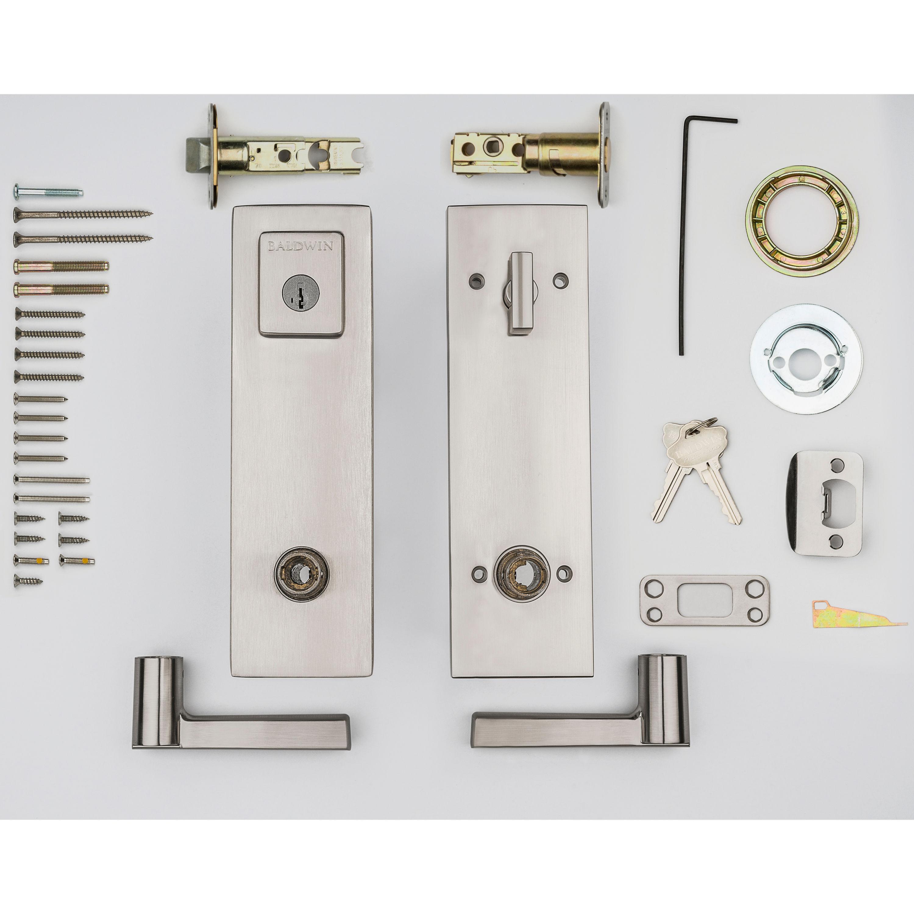 183SPExSPL SQR 15 SMT RCAL RCS CP Spyglass Entrance with Spyglass - Satin Nickel