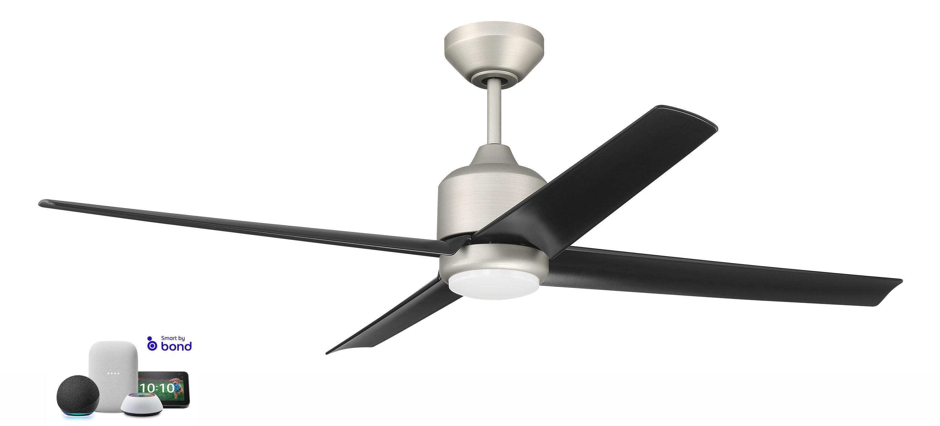 Craftmade Quell 52" Damp-Rated Ceiling Fan with LED Lights & Remote