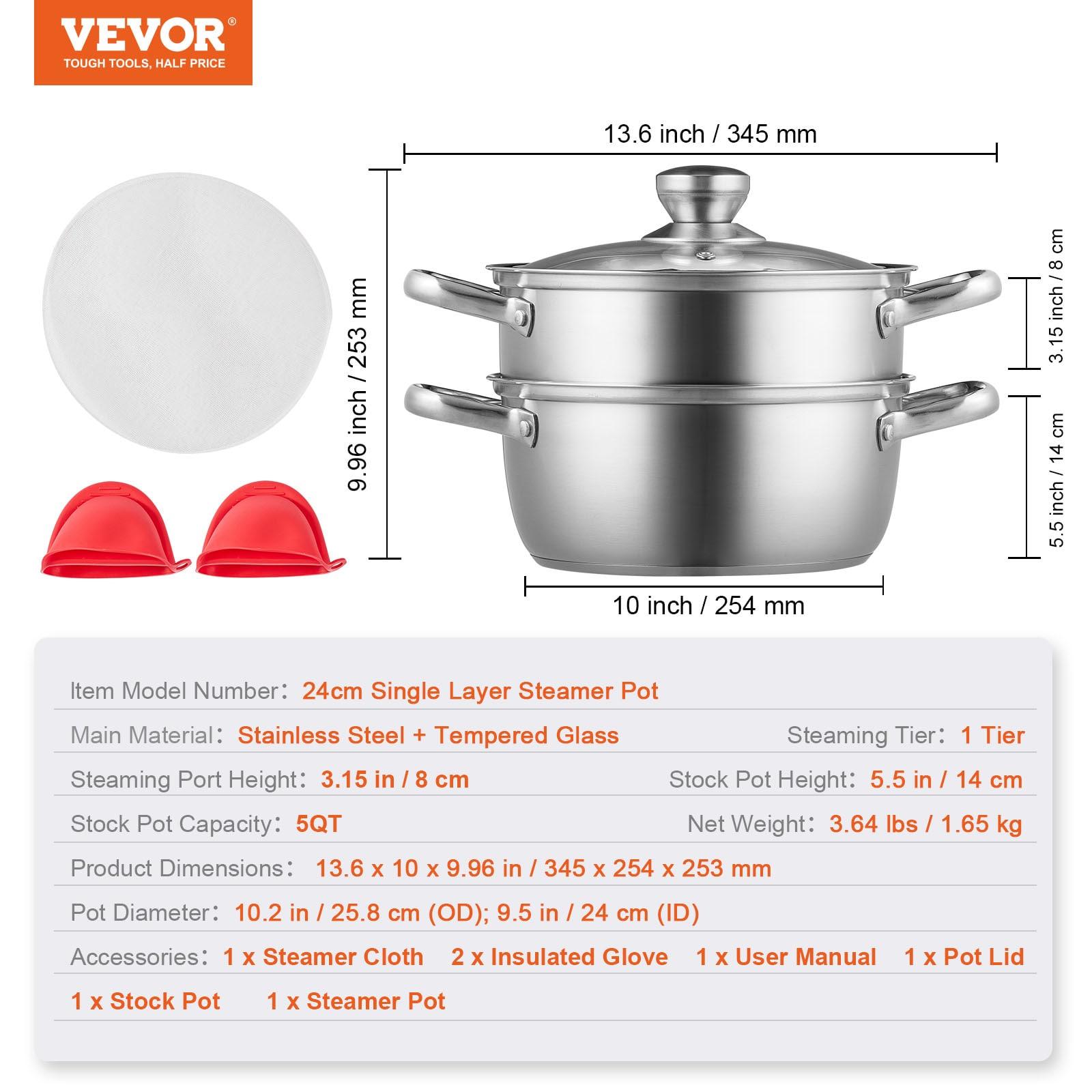 VEVOR Stainless Stee Steamer Pot & Reviews | Wayfair