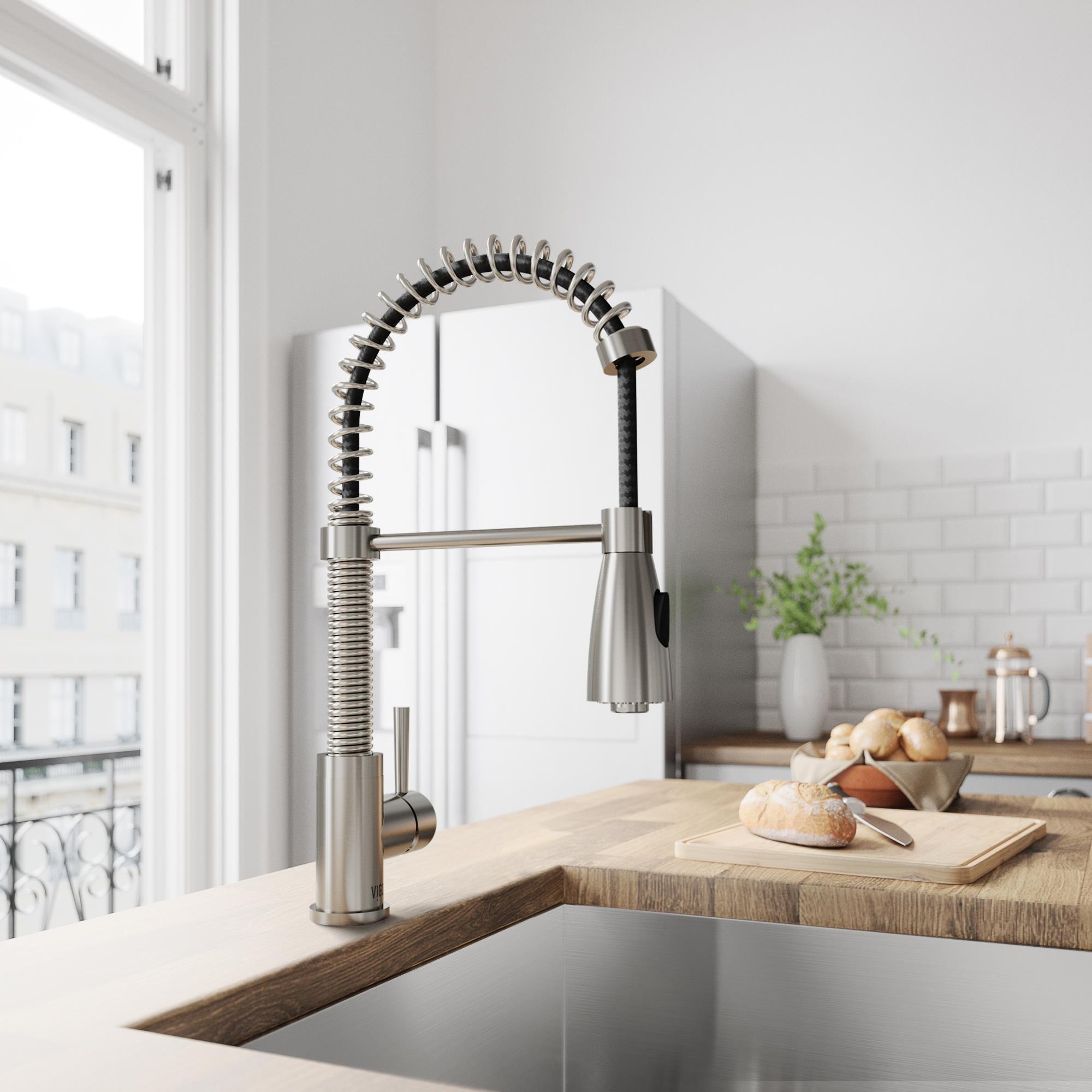 Brant 19 H 1-handle Pull-Down 2-Function Sprayer Kitchen Faucet