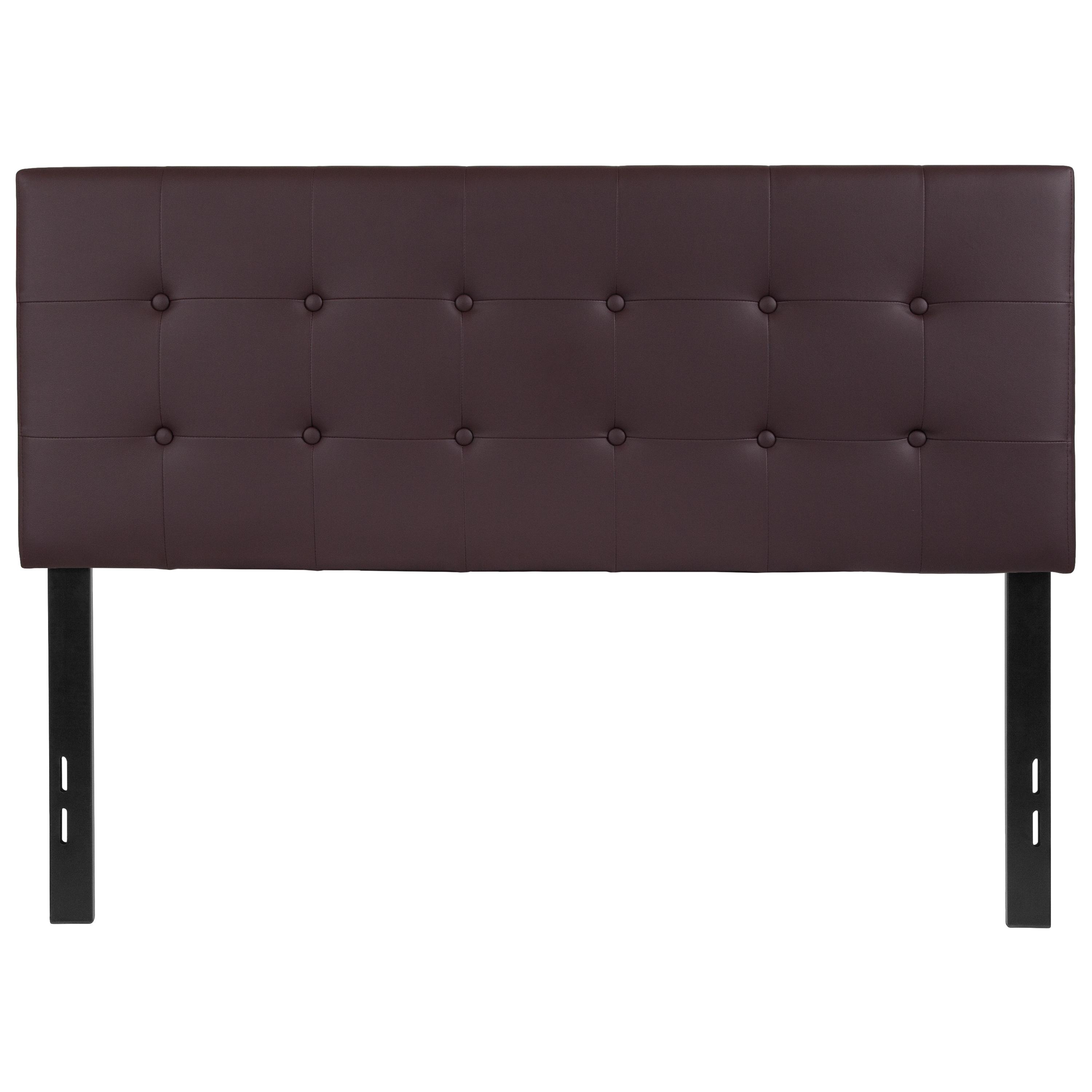 Flash Furniture Lennox Tufted Upholstered Full Size Headboard in Brown Vinyl