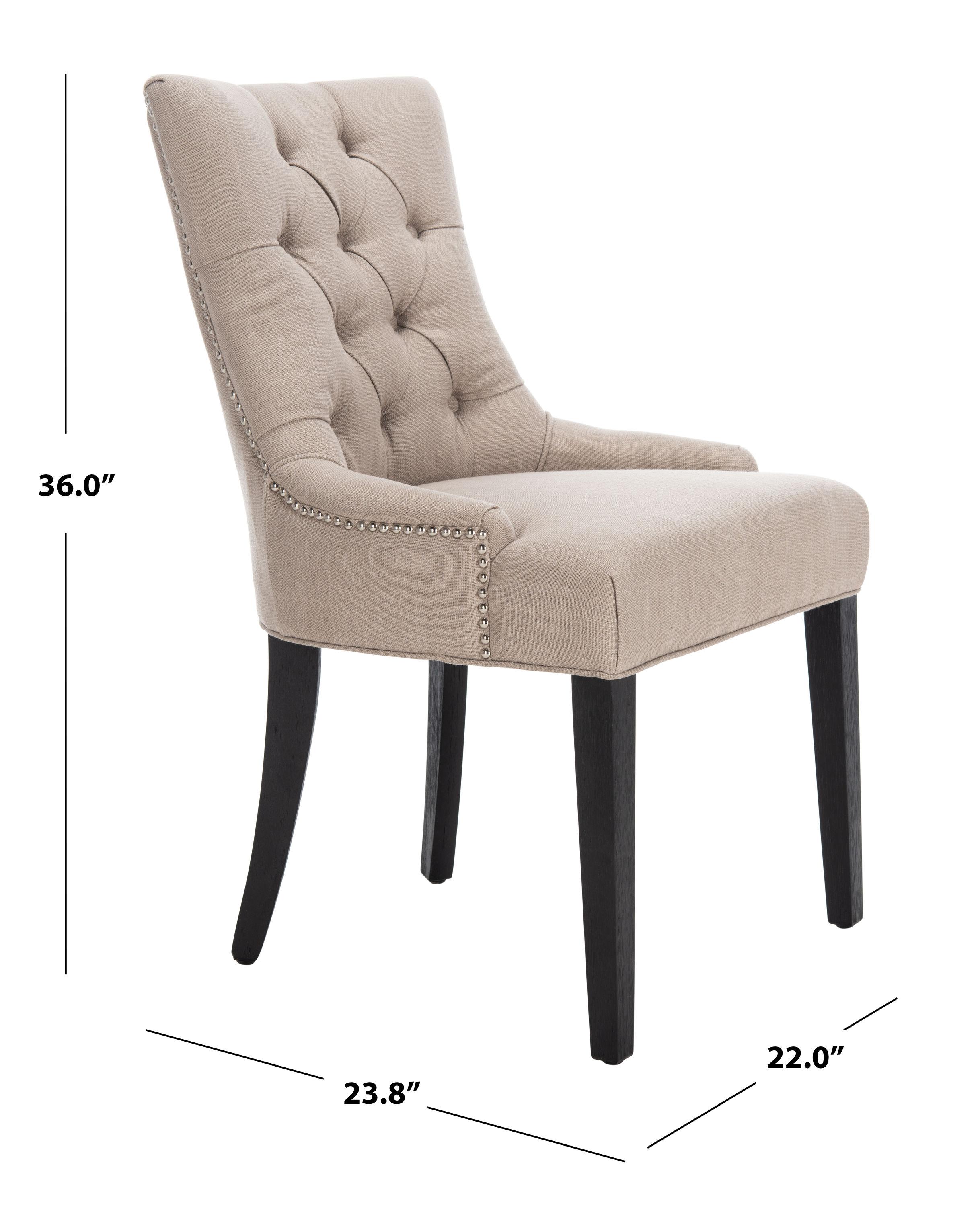 Abby 19''H Tufted Side Chairs (Set of 2) - True Taupe - Safavieh.